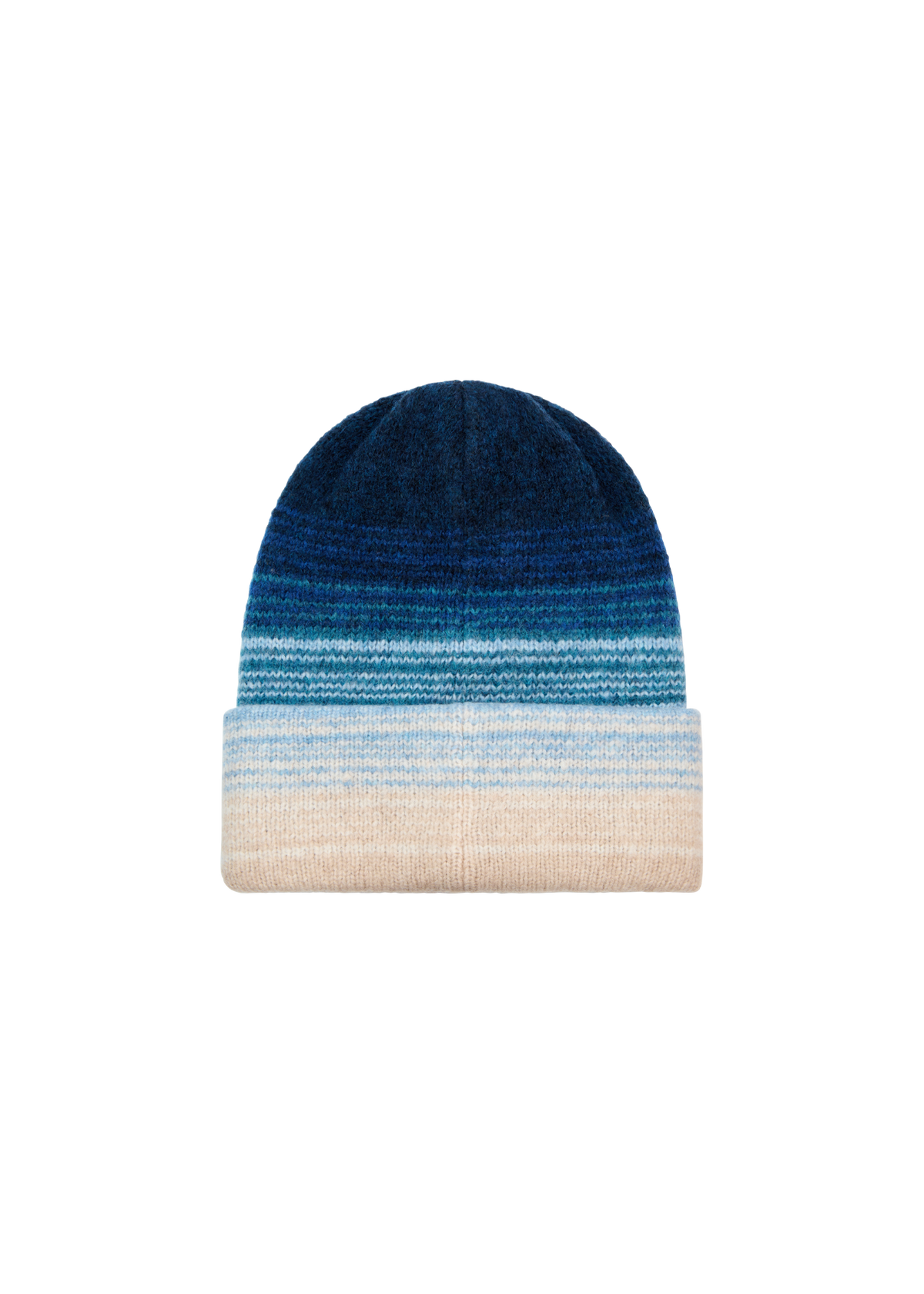 Tri-Colour Gradient Beanie - Navy