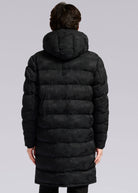 Sandbanks Carbon Collection C6 ECONYL® Branksome Long Puffer Jacket - Black Camo - Sandbanks
