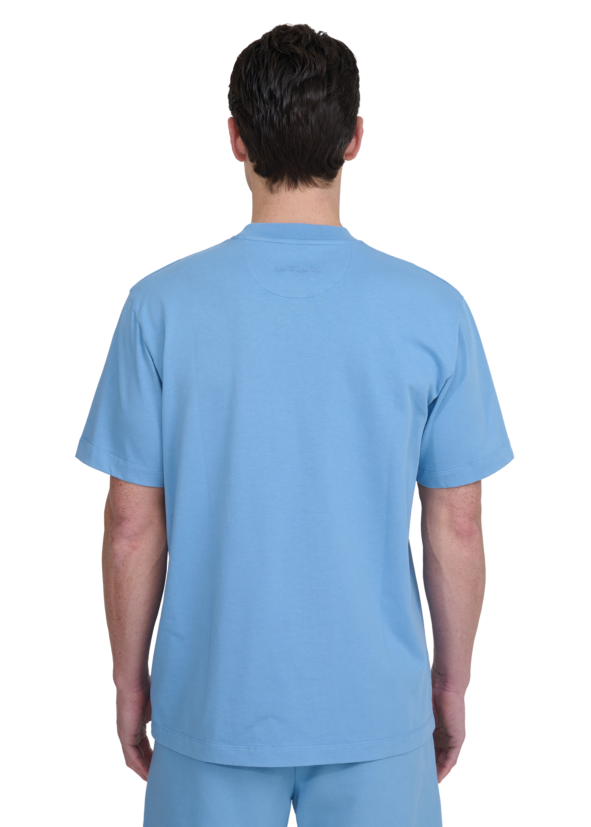 Sandbanks Double Jersey Collegiate T-Shirt - Dusty Blue