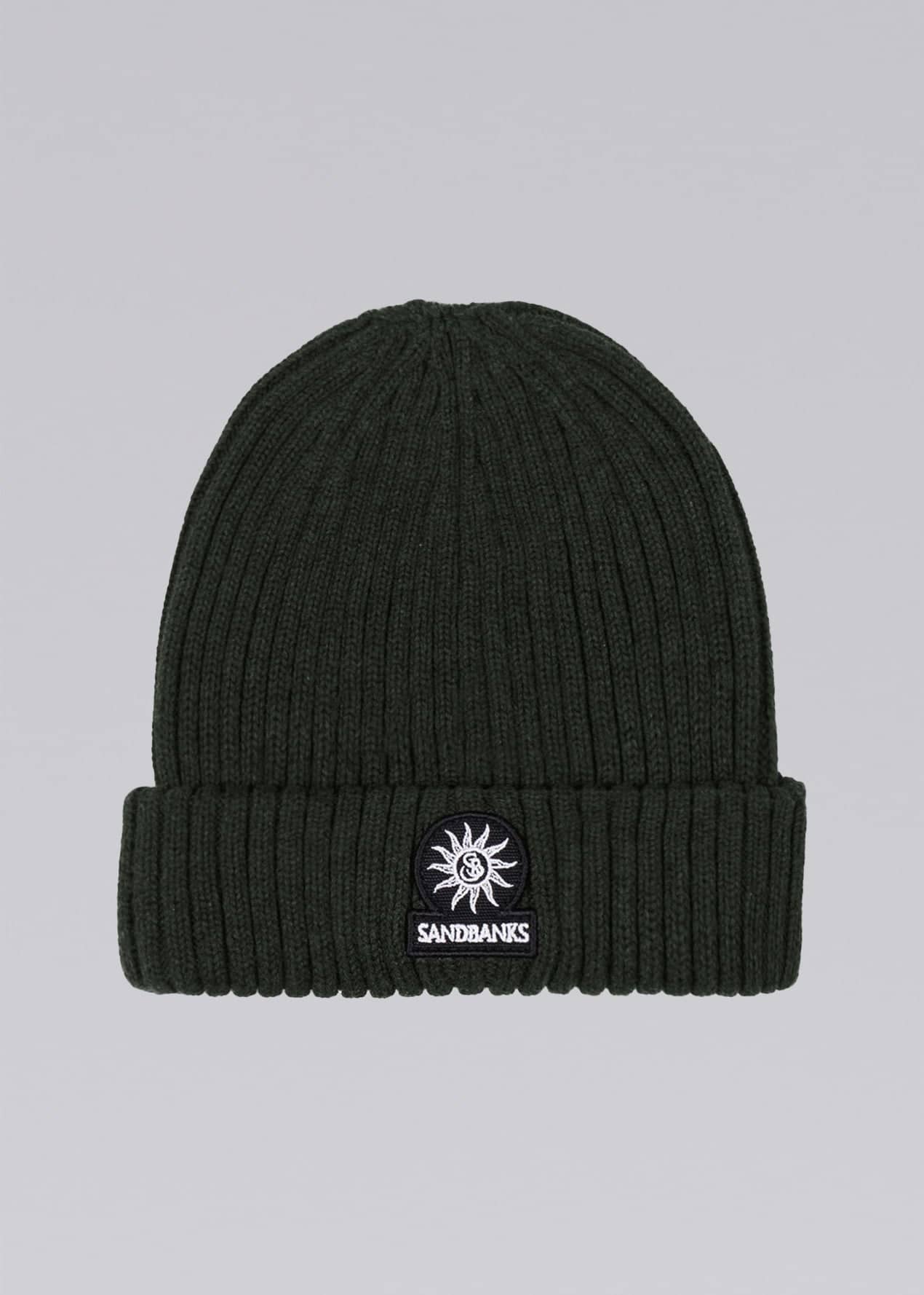 Sandbanks Badge Logo Beanie - Khaki - Sandbanks