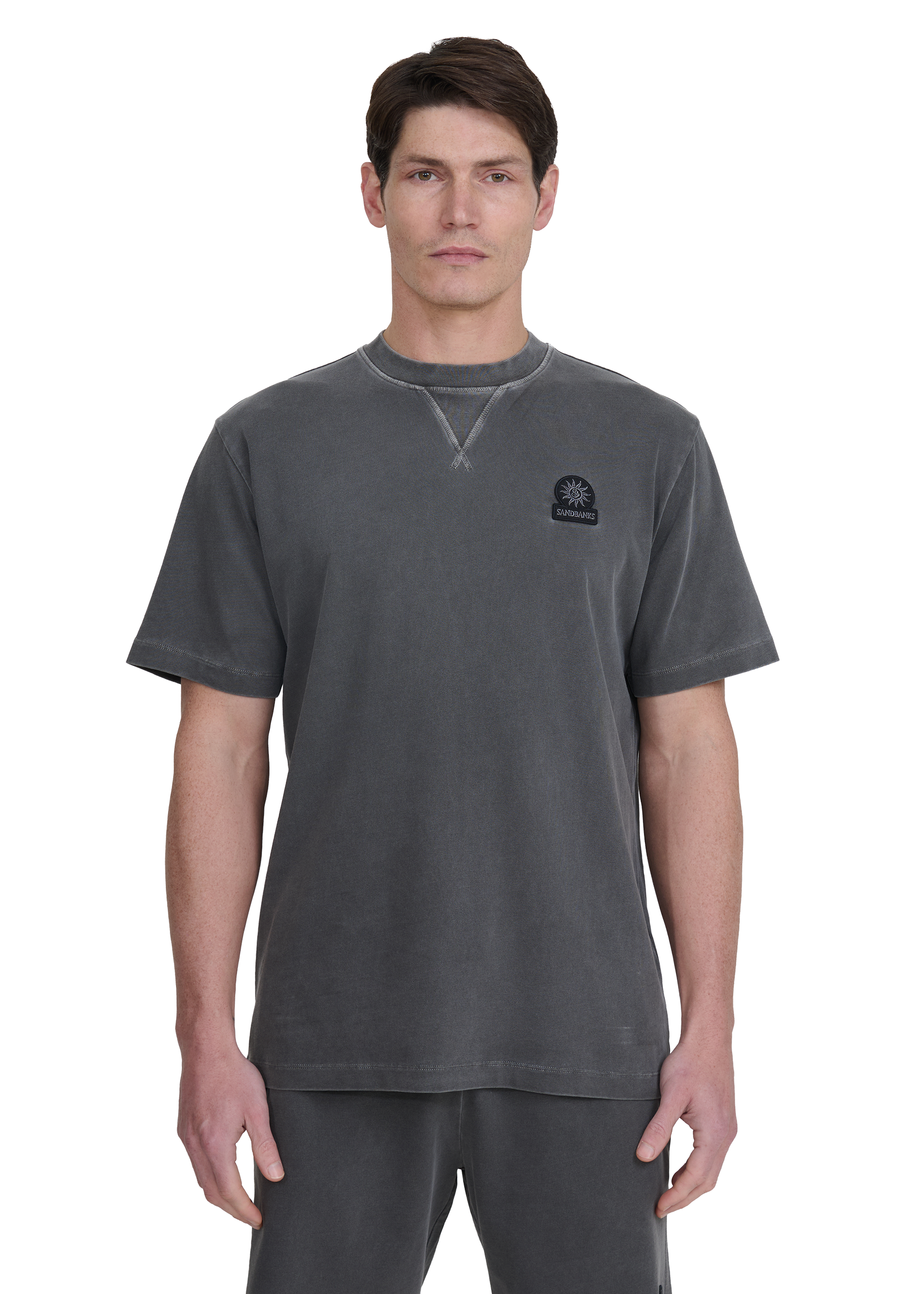 Sandbanks Mineral Wash T-Shirt - Slate