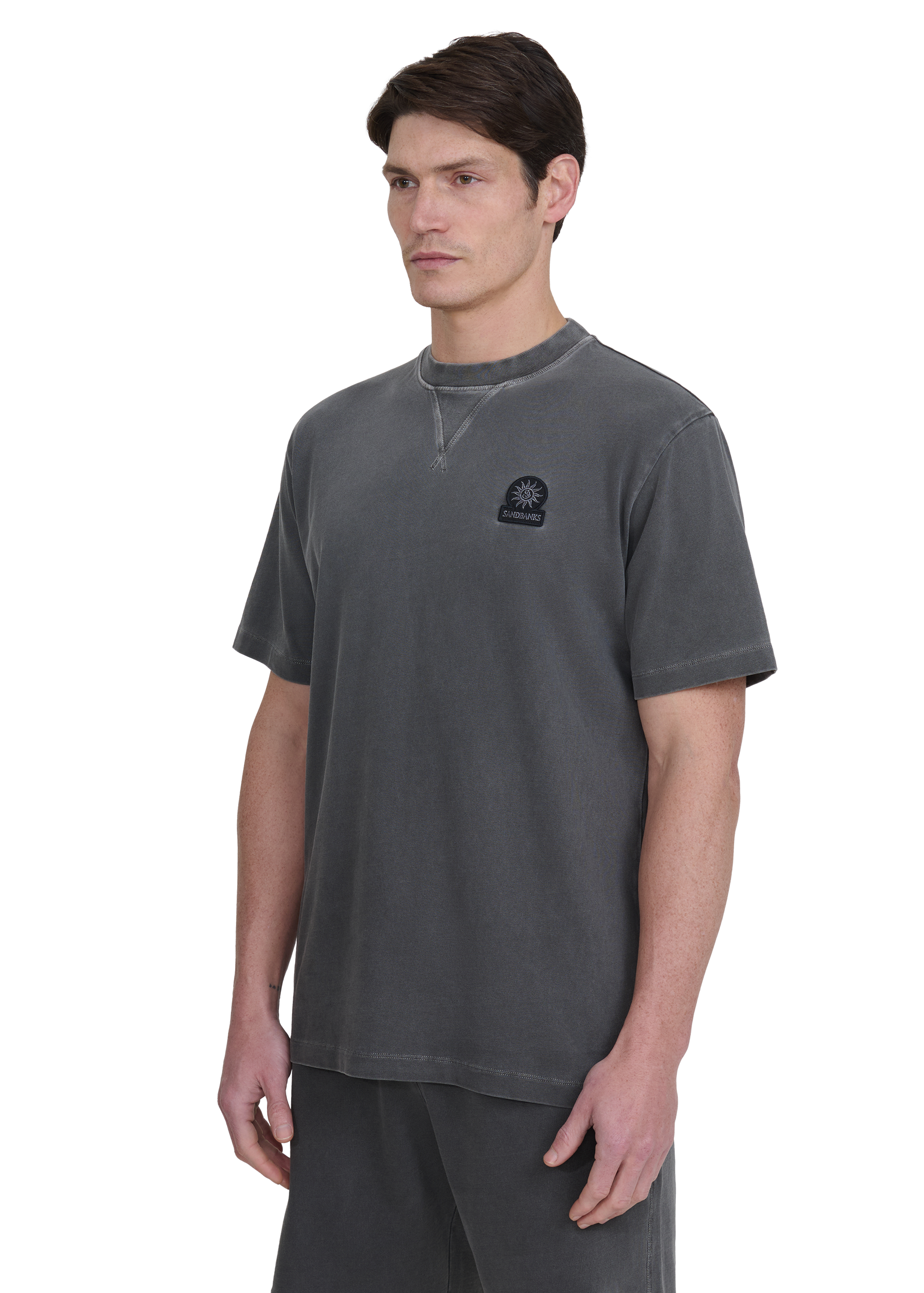 Sandbanks Mineral Wash T-Shirt - Slate