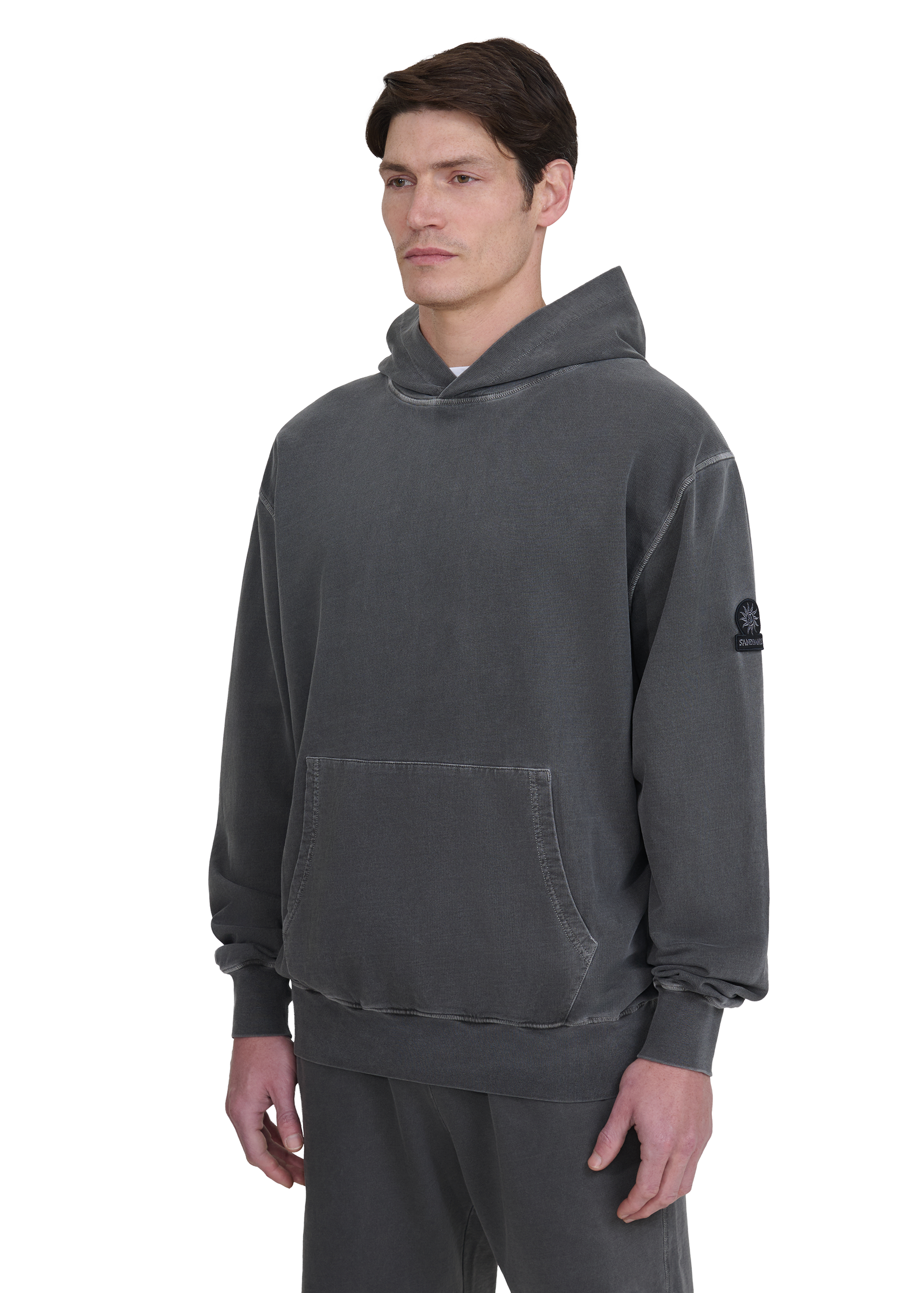Sandbanks Mineral Wash Hoodie - Slate