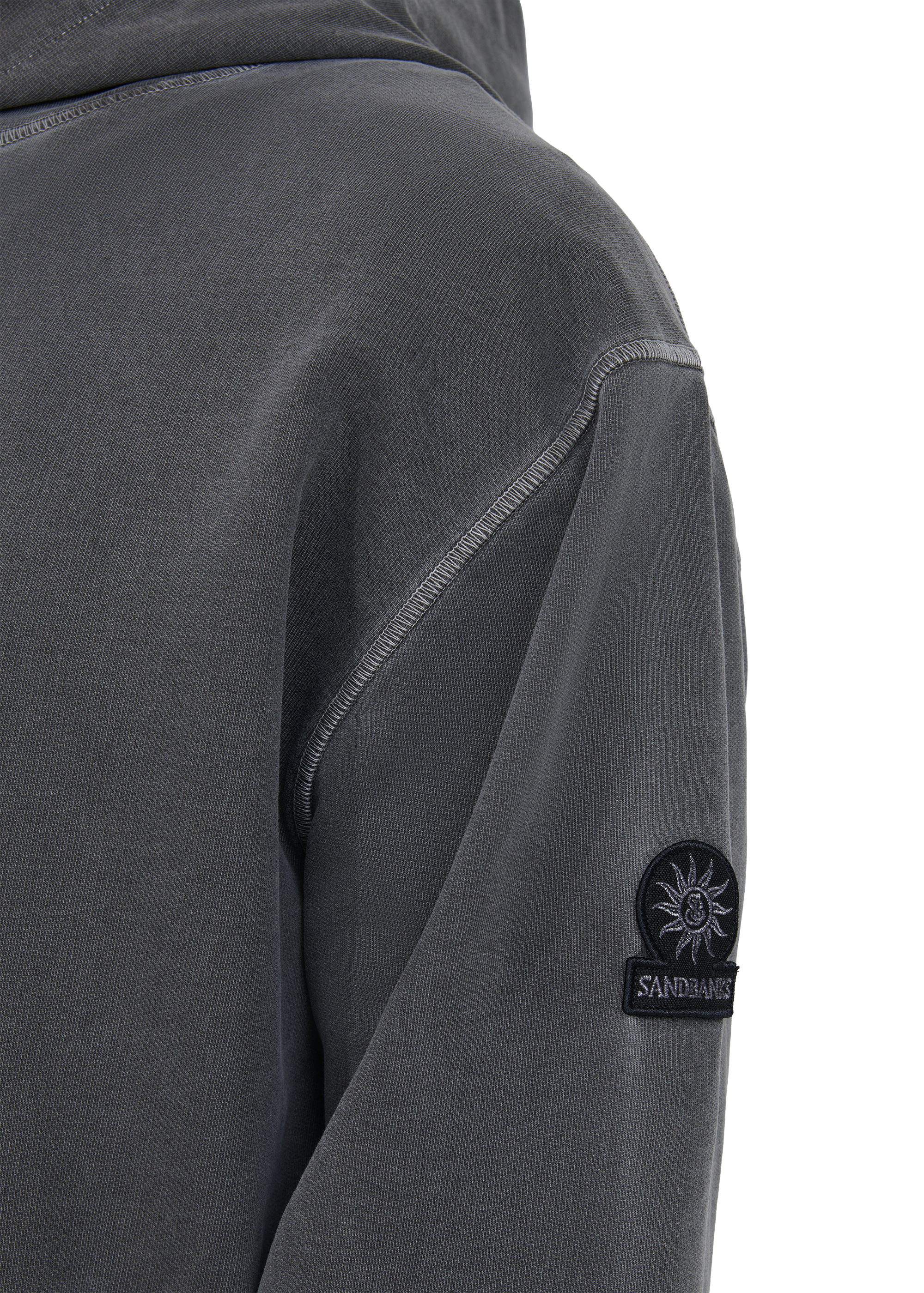 Sandbanks Mineral Wash Hoodie - Slate