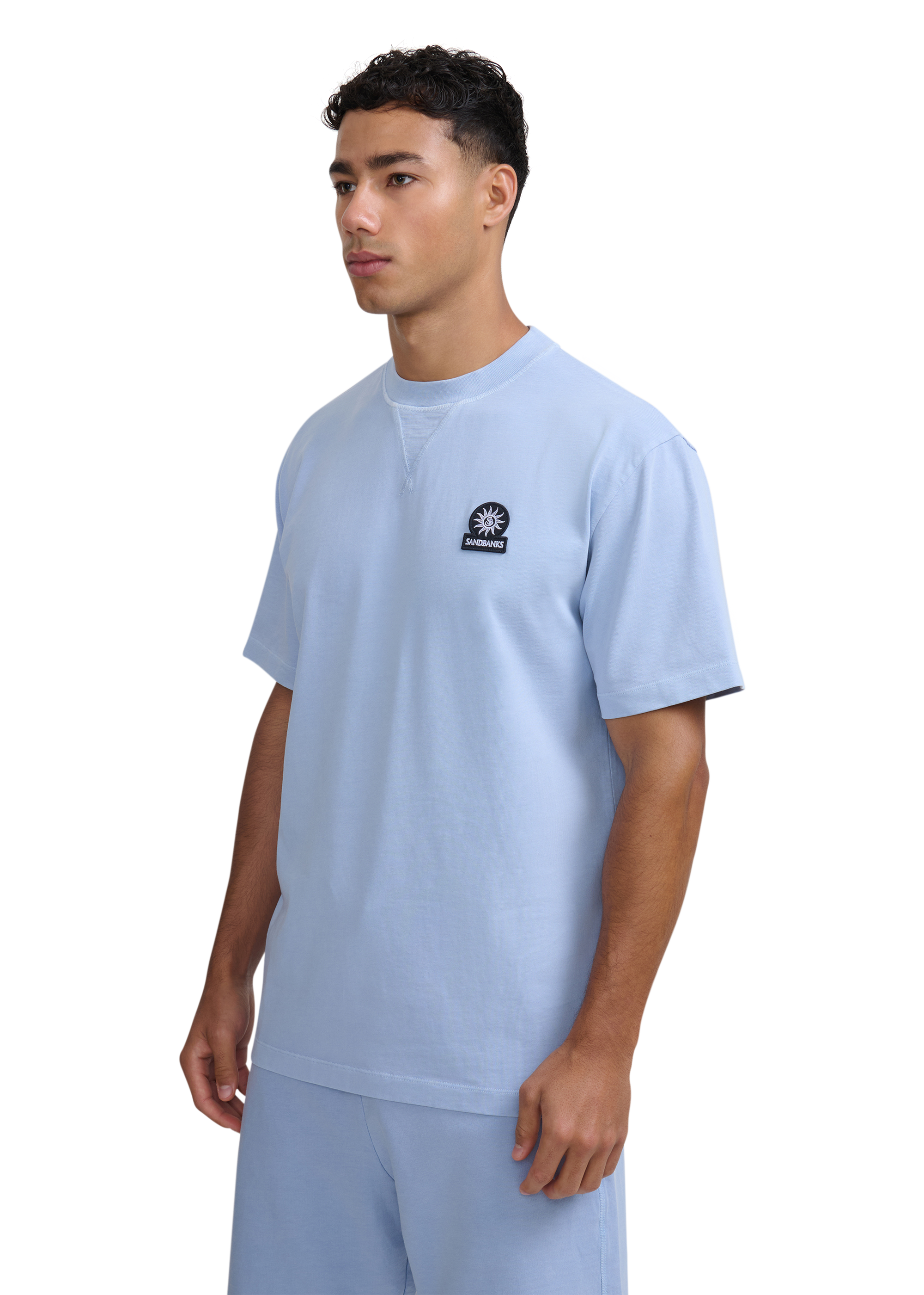 Sandbanks Mineral Wash T-Shirt - Dusty Blue