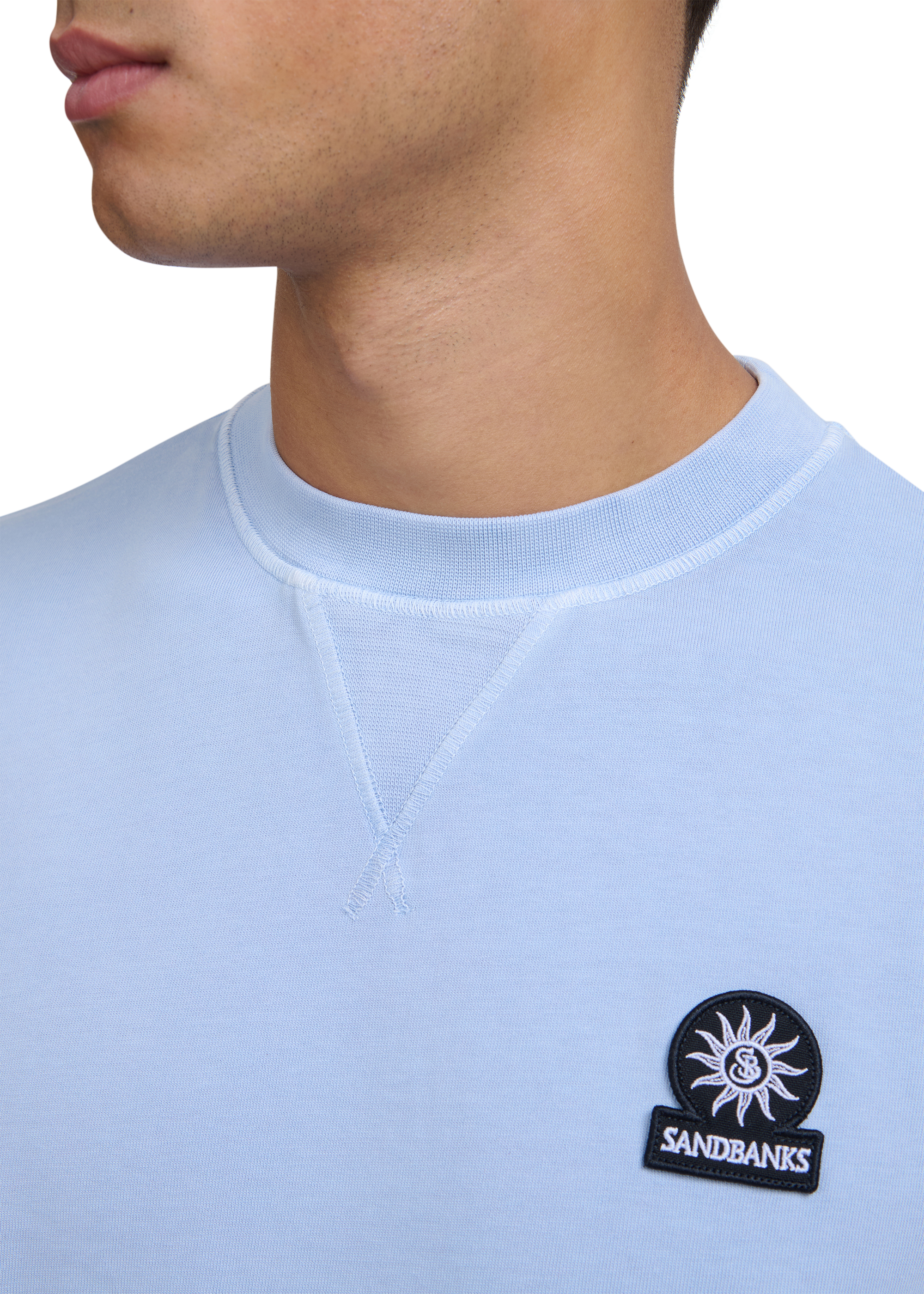 Sandbanks Mineral Wash T-Shirt - Dusty Blue