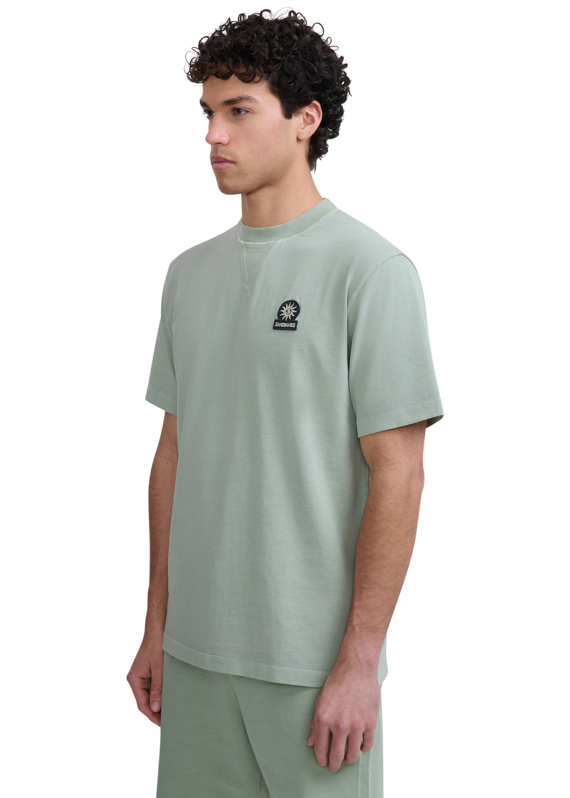 Sandbanks Mineral Wash T-Shirt - Sage