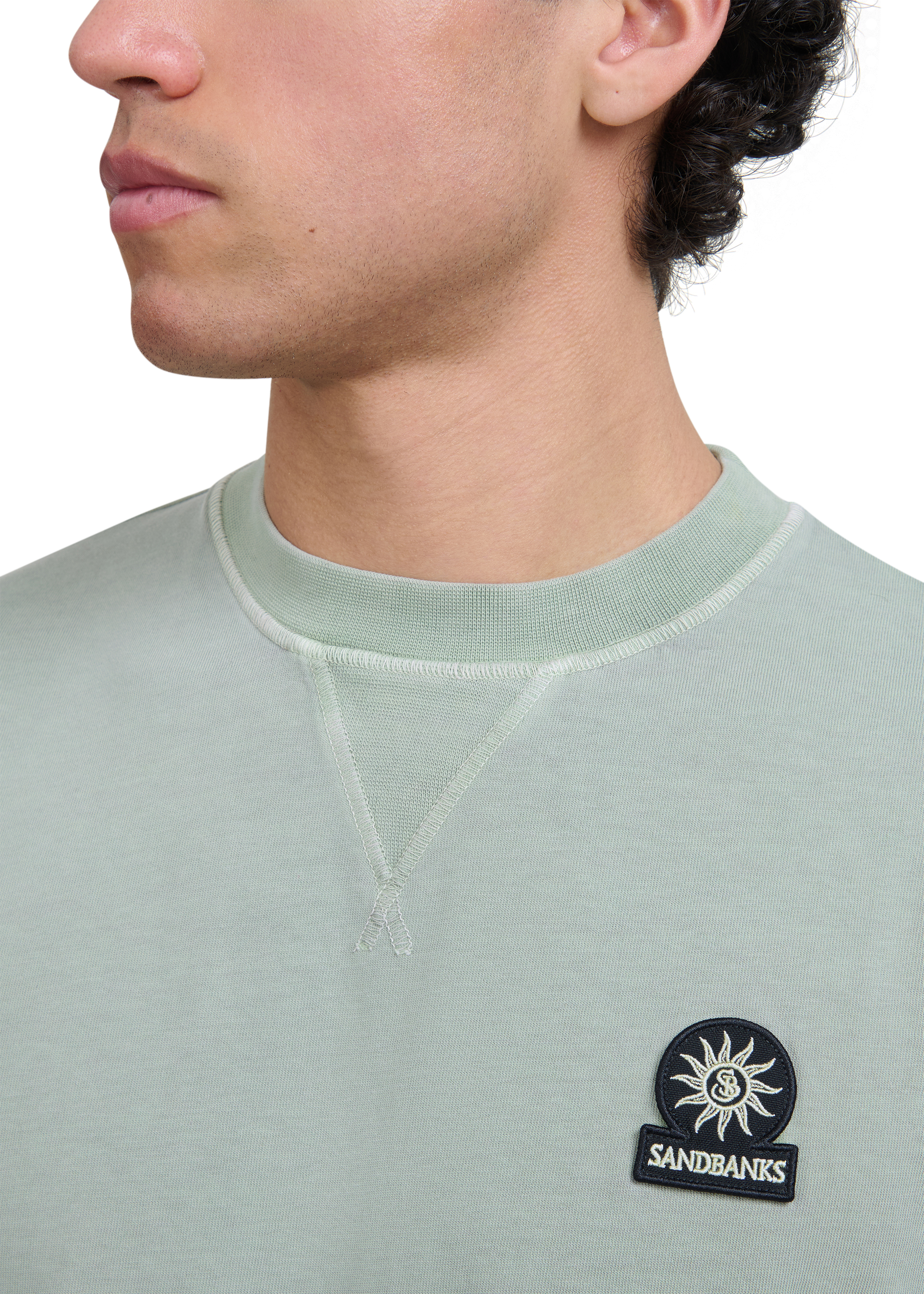 Sandbanks Mineral Wash T-Shirt - Sage