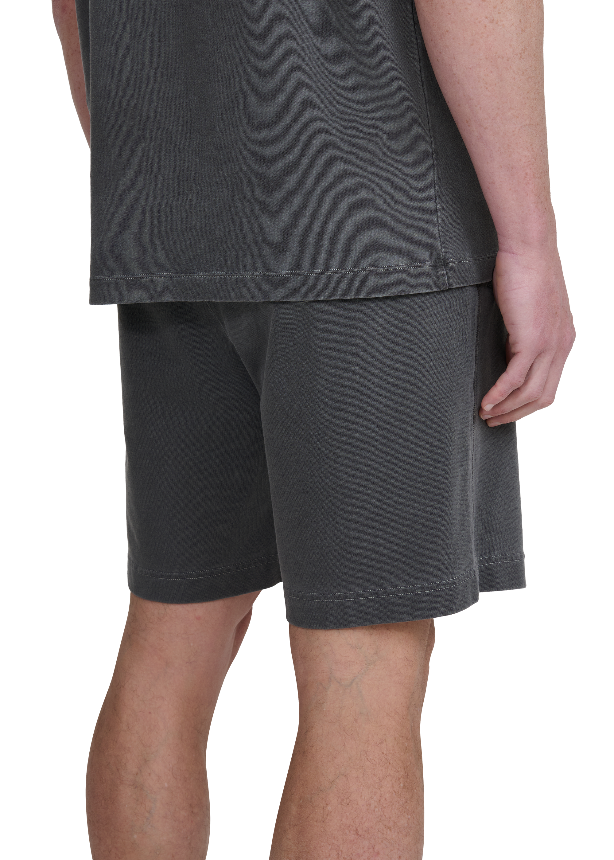 Sandbanks Badge Logo Mineral Wash Short - Slate