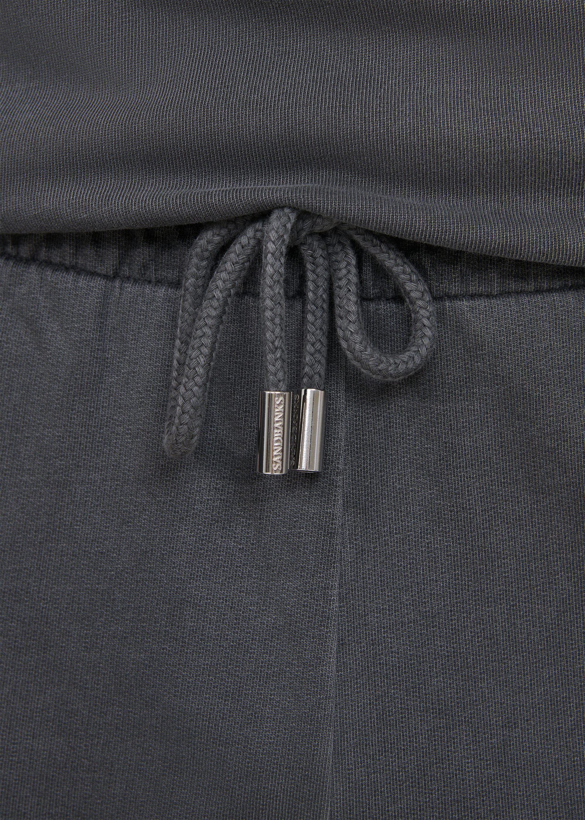 Sandbanks Badge Logo Mineral Wash Short - Slate
