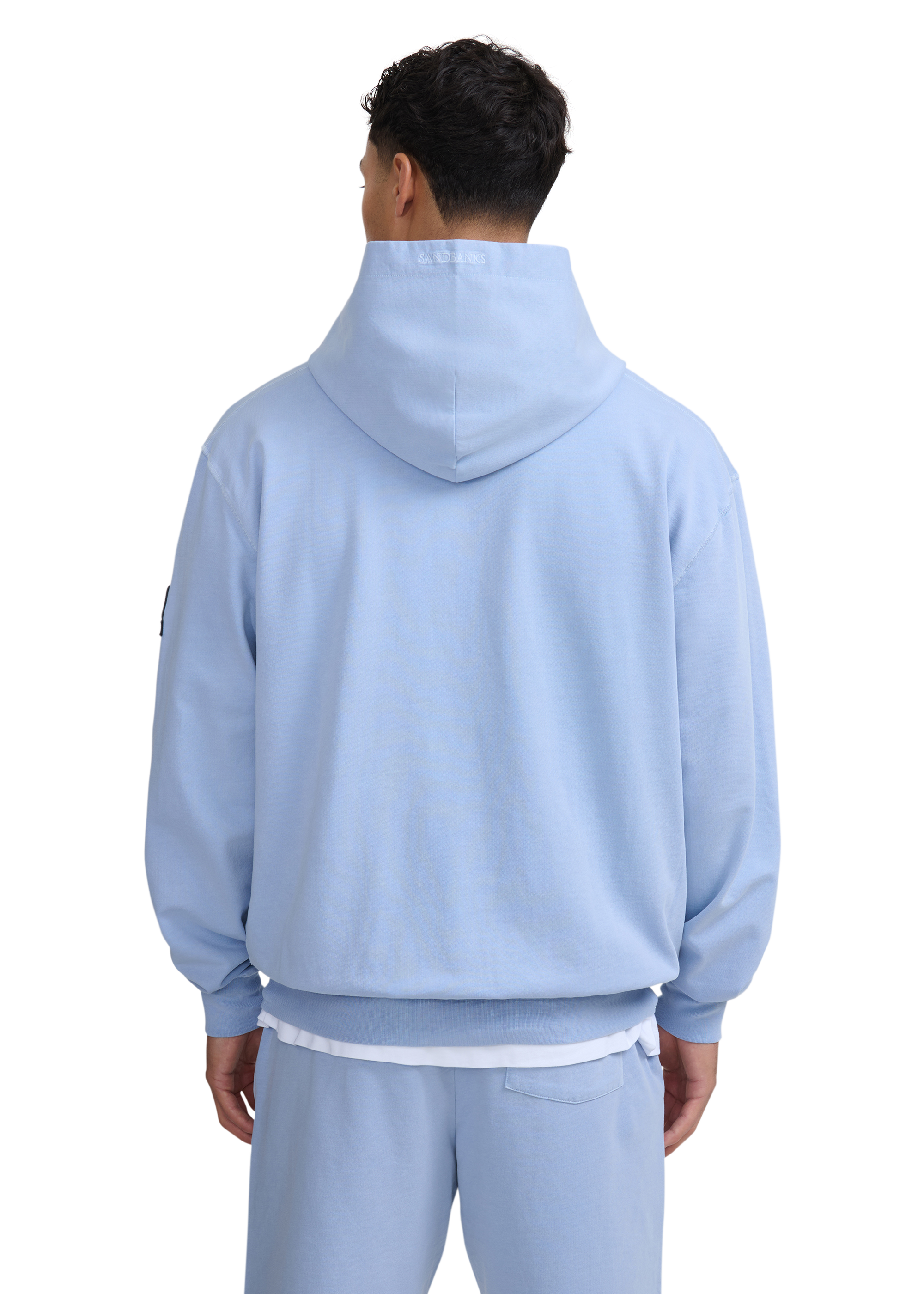 Sandbanks Mineral Wash Hoodie - Dusty Blue