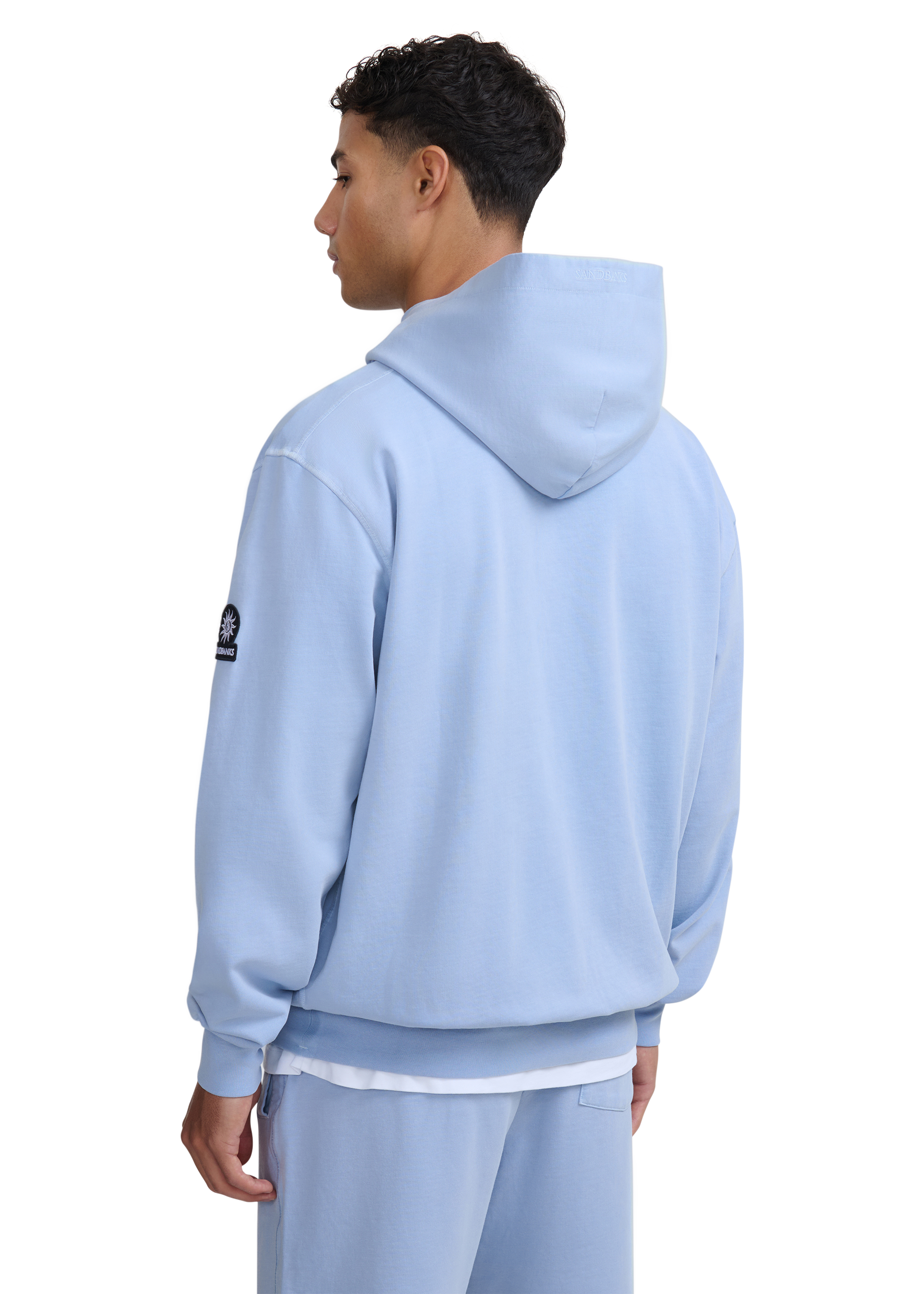 Sandbanks Mineral Wash Hoodie - Dusty Blue