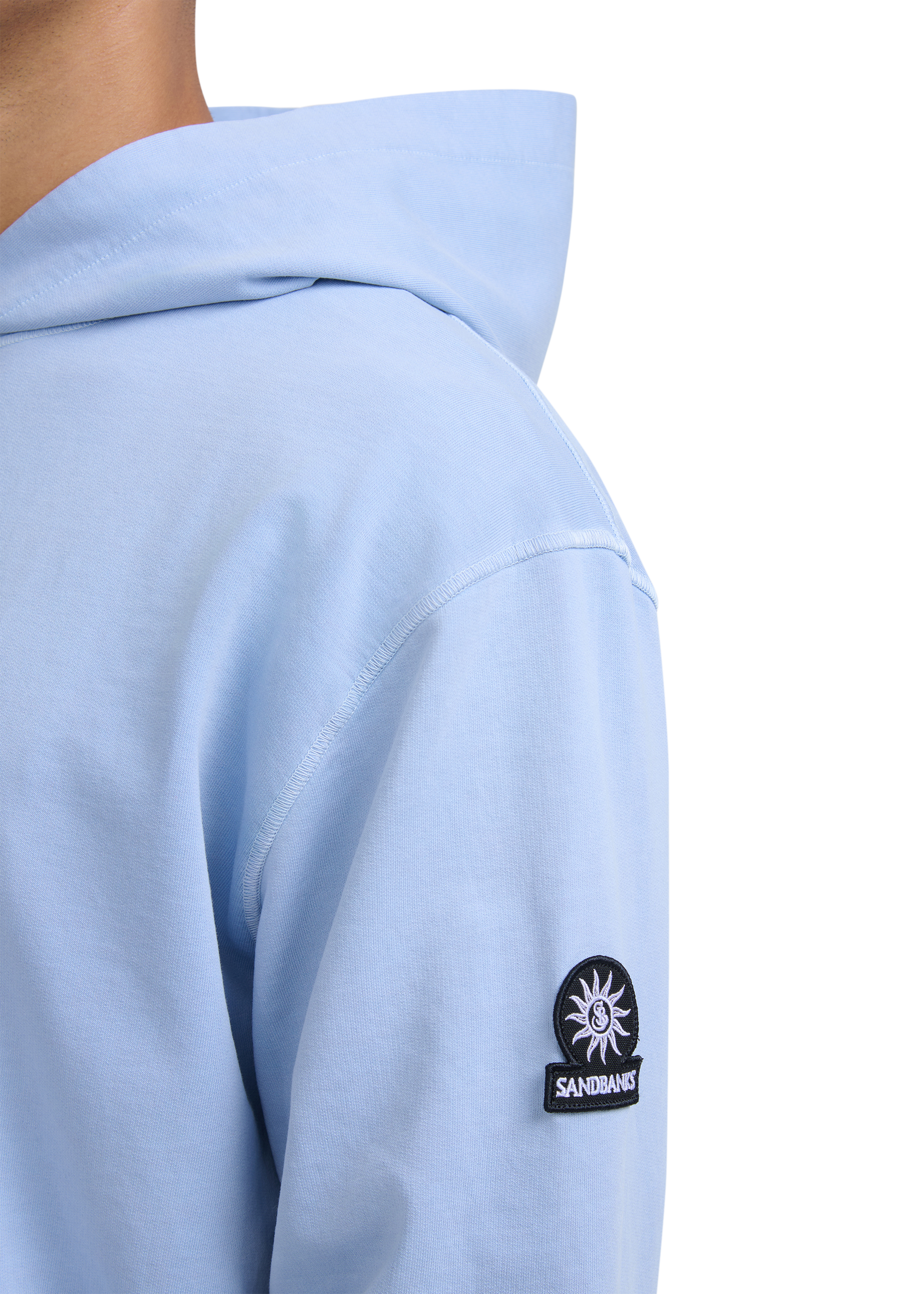 Sandbanks Mineral Wash Hoodie - Dusty Blue