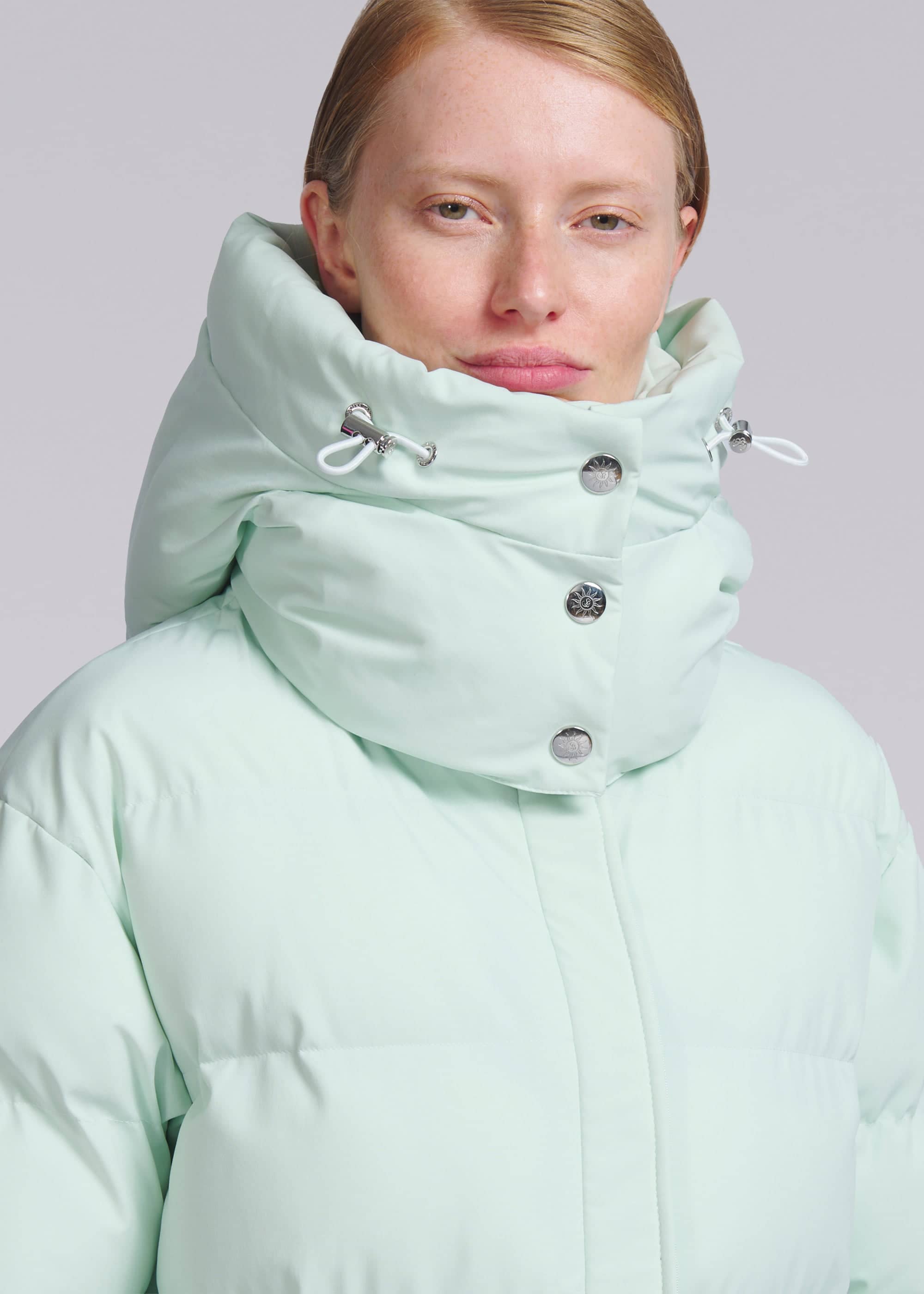 Sandbanks Haven Oversized Long Puffer - Mint - Sandbanks
