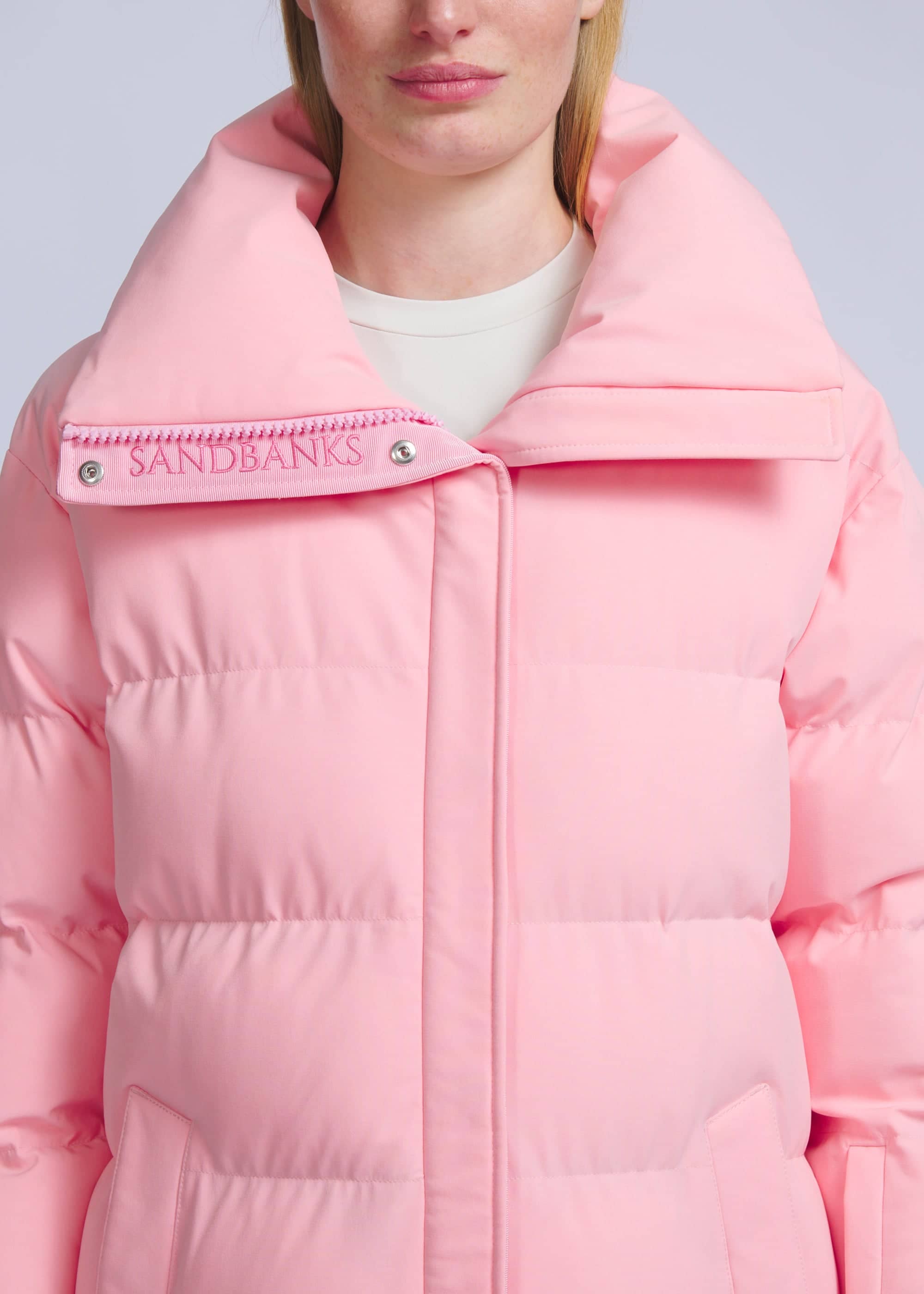Sandbanks Haven Oversized Long Puffer - Crystal Rose - Sandbanks