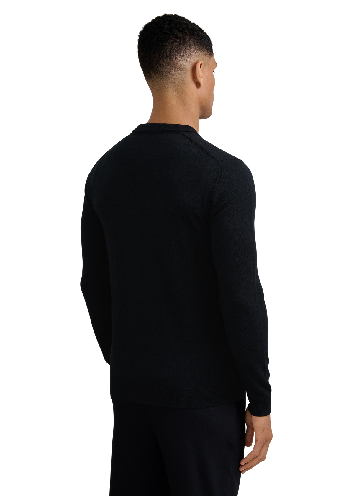 Retro Button-Through Cardigan - Black