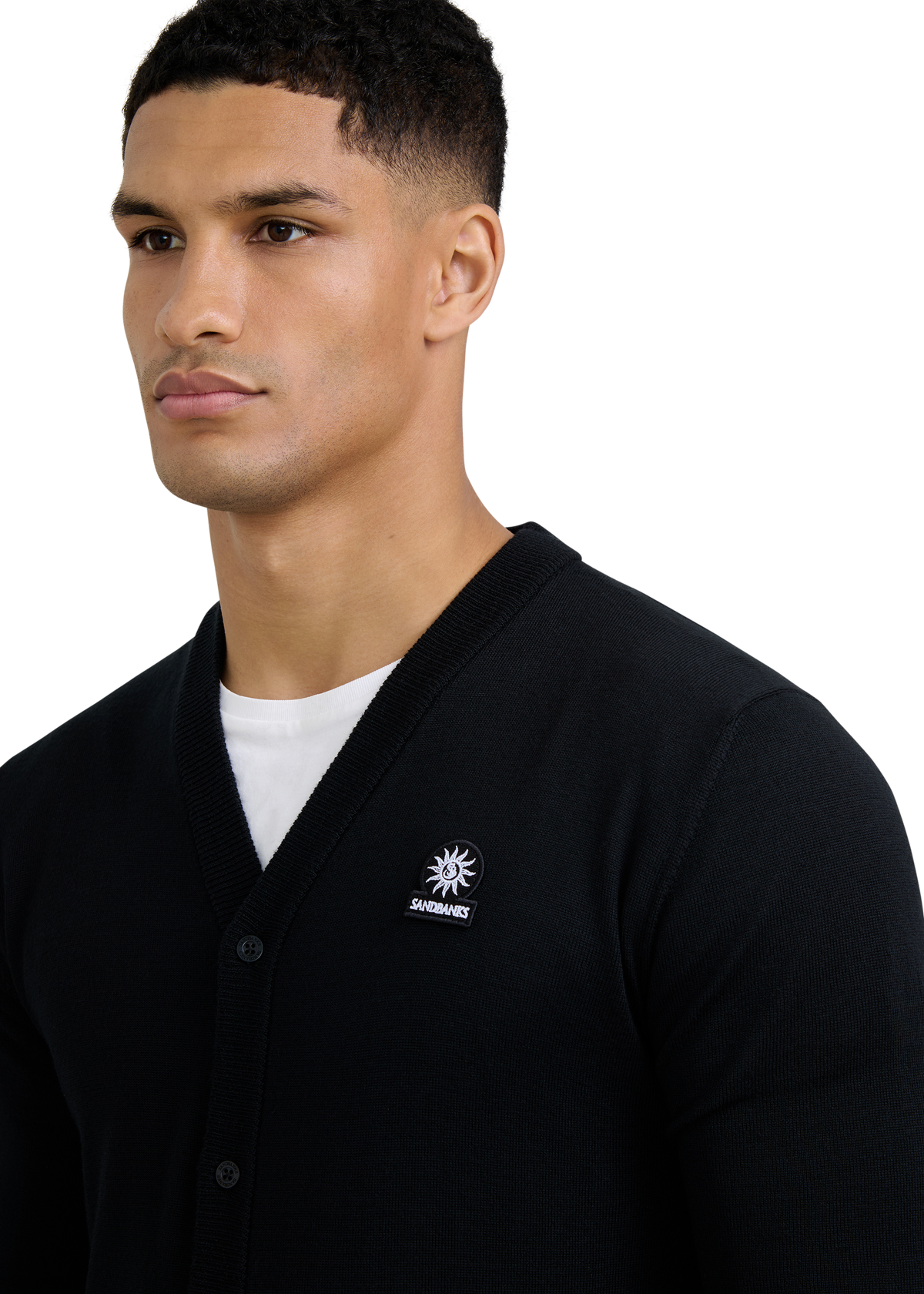 Retro Button-Through Cardigan - Black