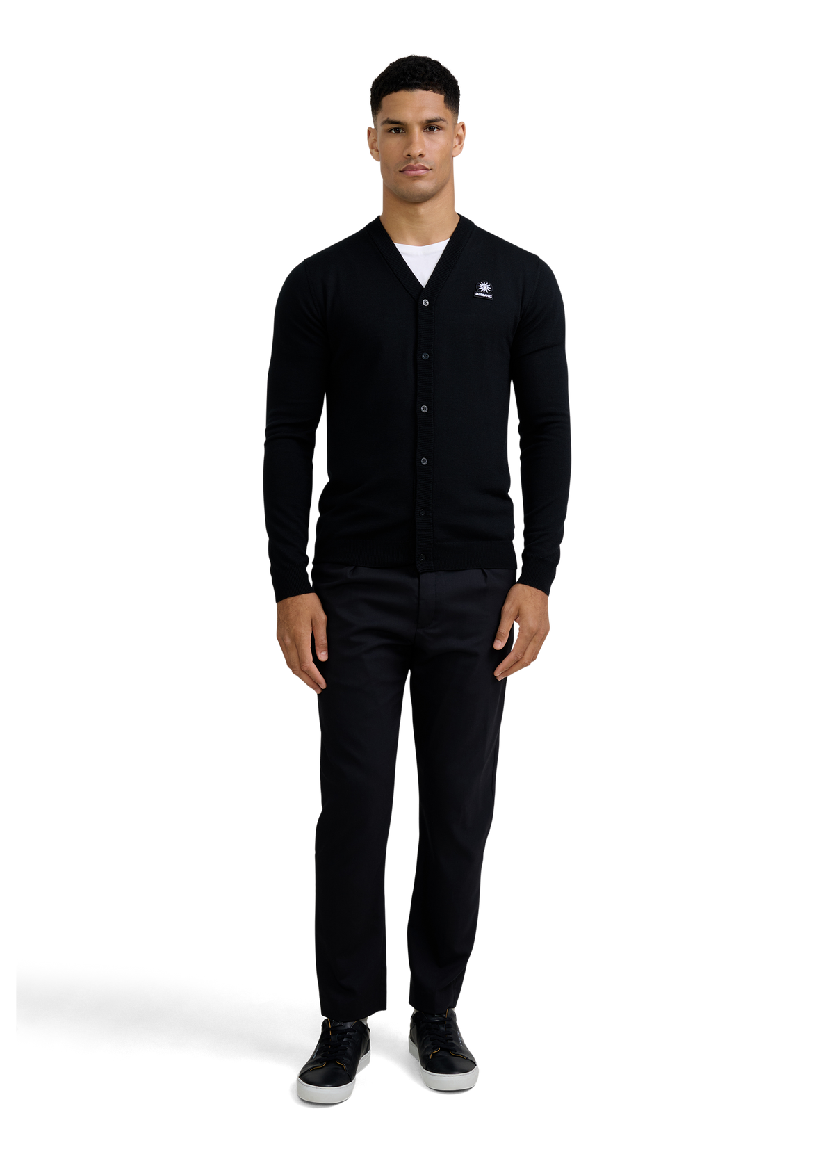 Retro Button-Through Cardigan - Black