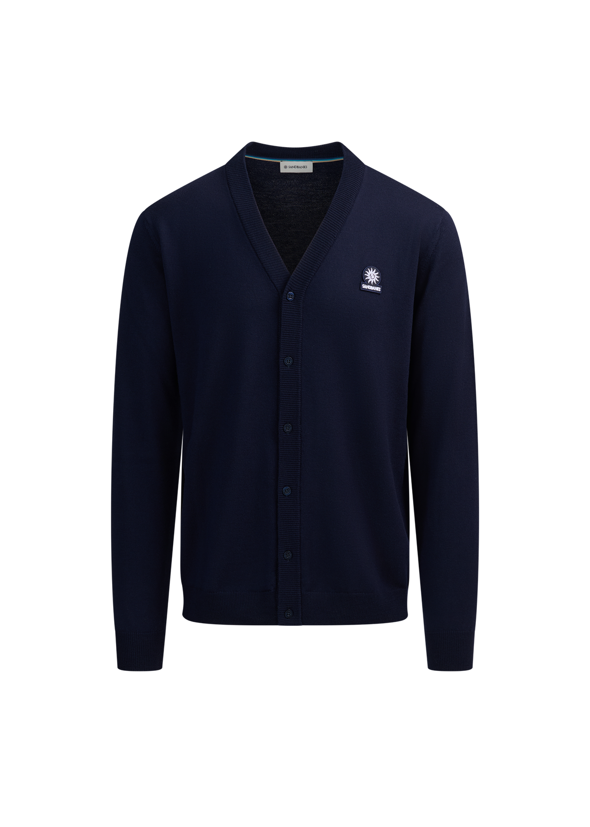 Retro Button Through Cardigan - Navy