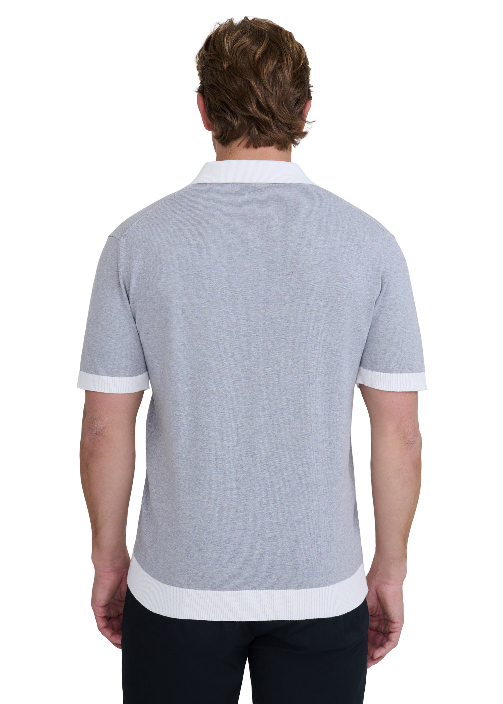 Revere Collar Polo - Grey Marl