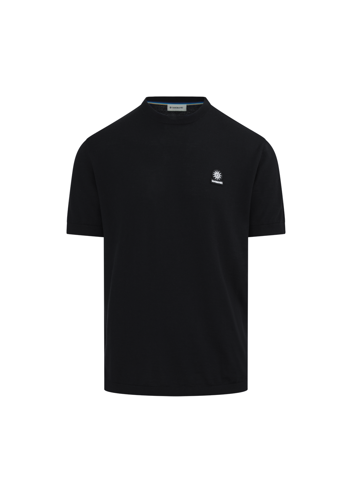 Merino Wool Knitted T-Shirt - Black