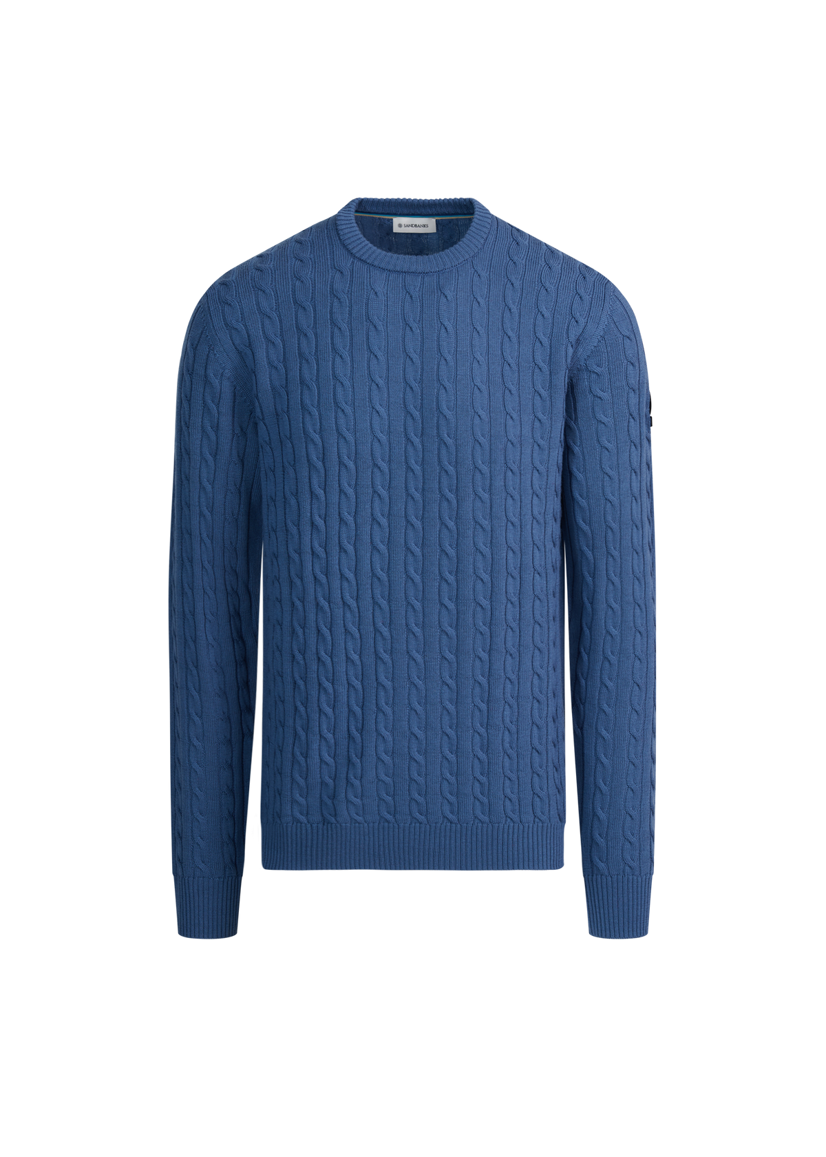 Sandbanks Merino Wool Cable Knit Jumper - Teal