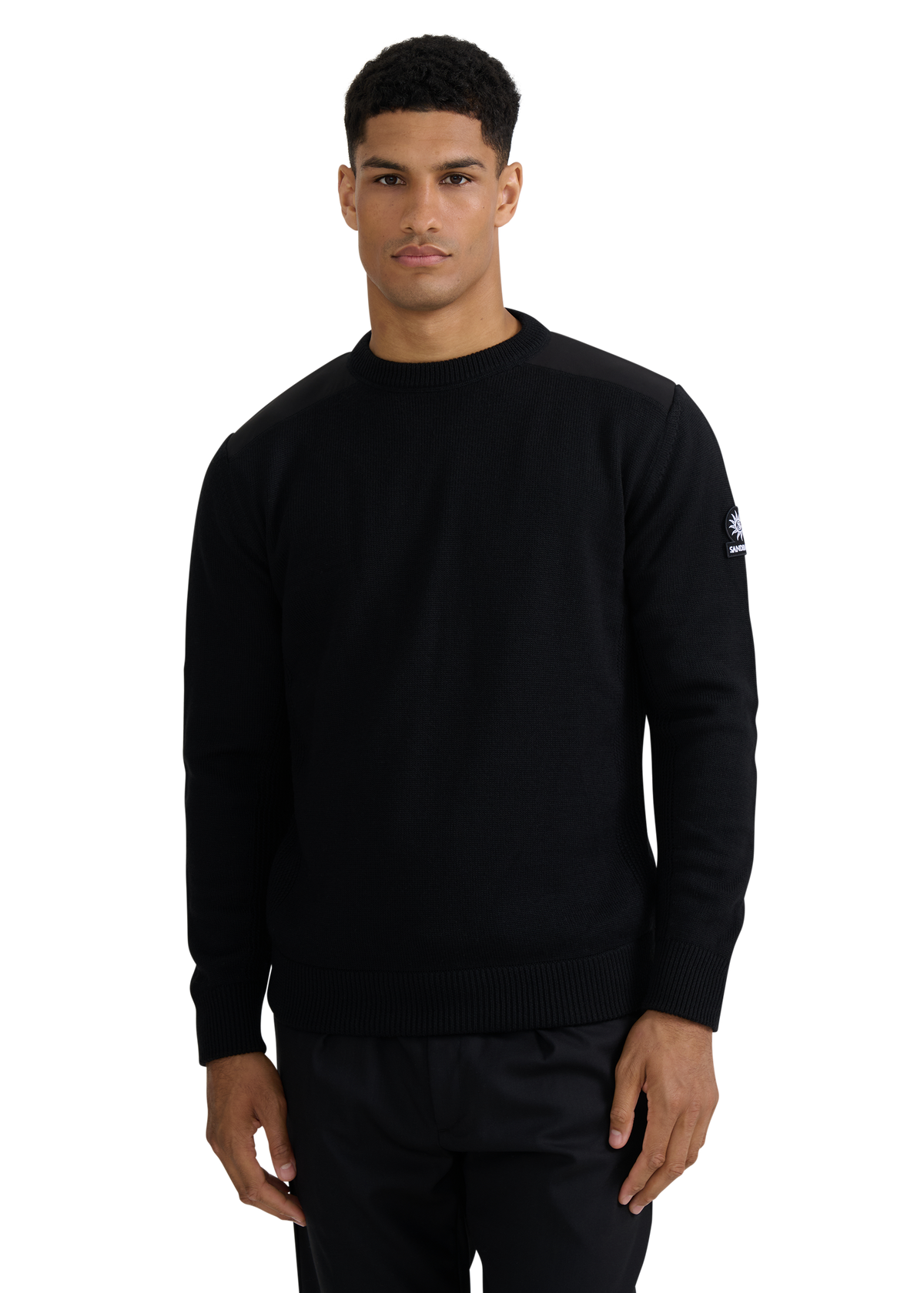 Sandbanks Tech Knitted Jumper - Black