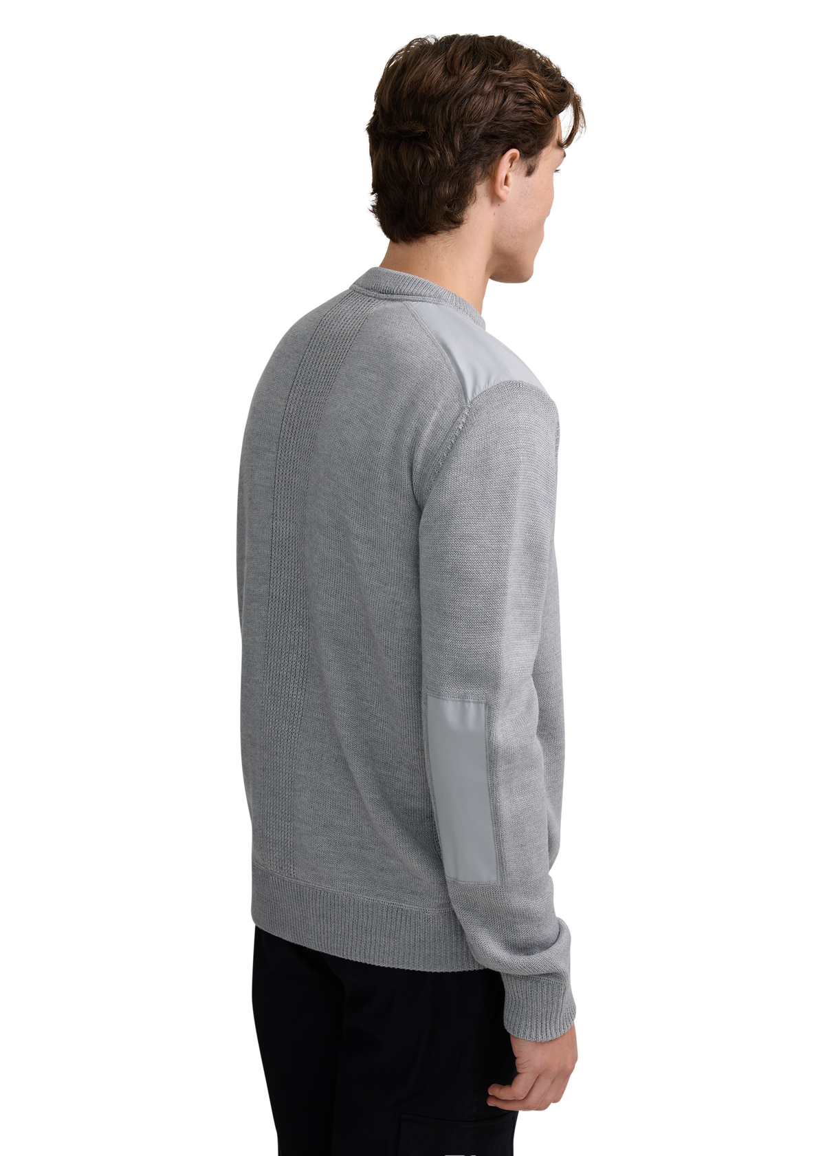 Sandbanks Tech Knitted Jumper - Light Grey