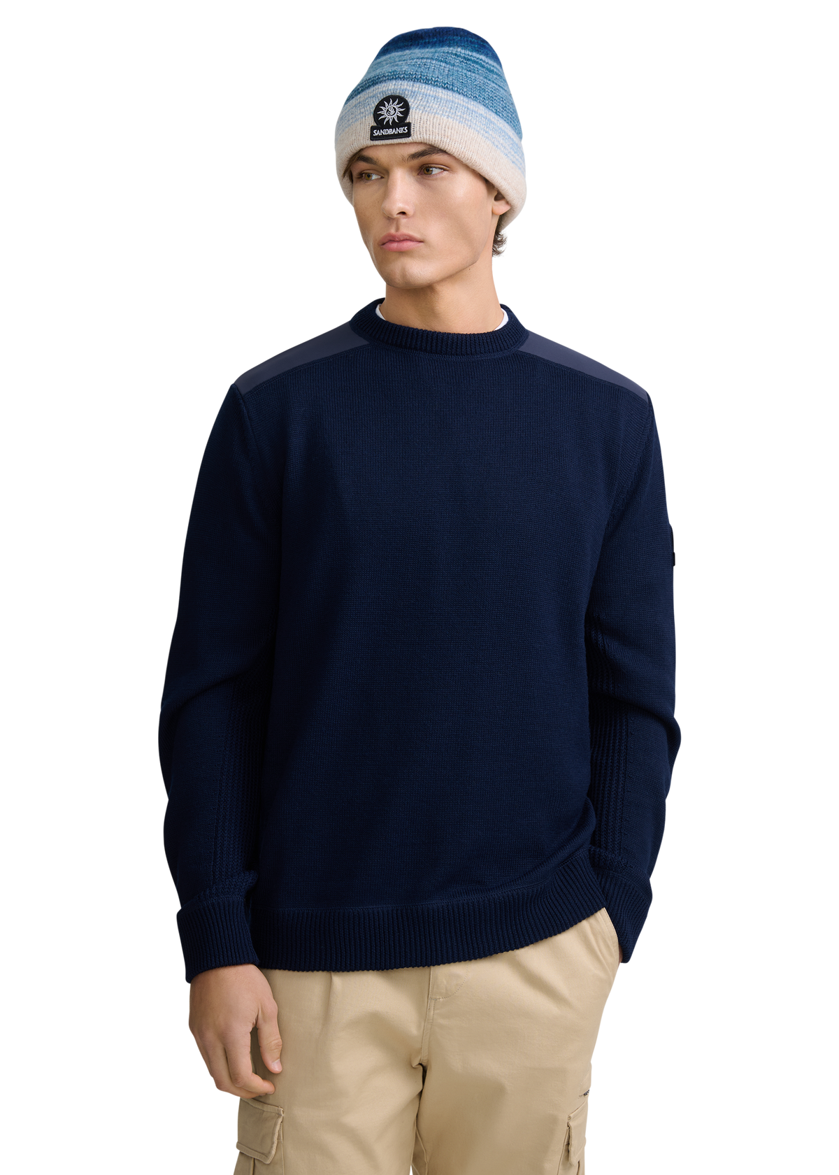 Sandbanks Tech Knitted Jumper - Navy