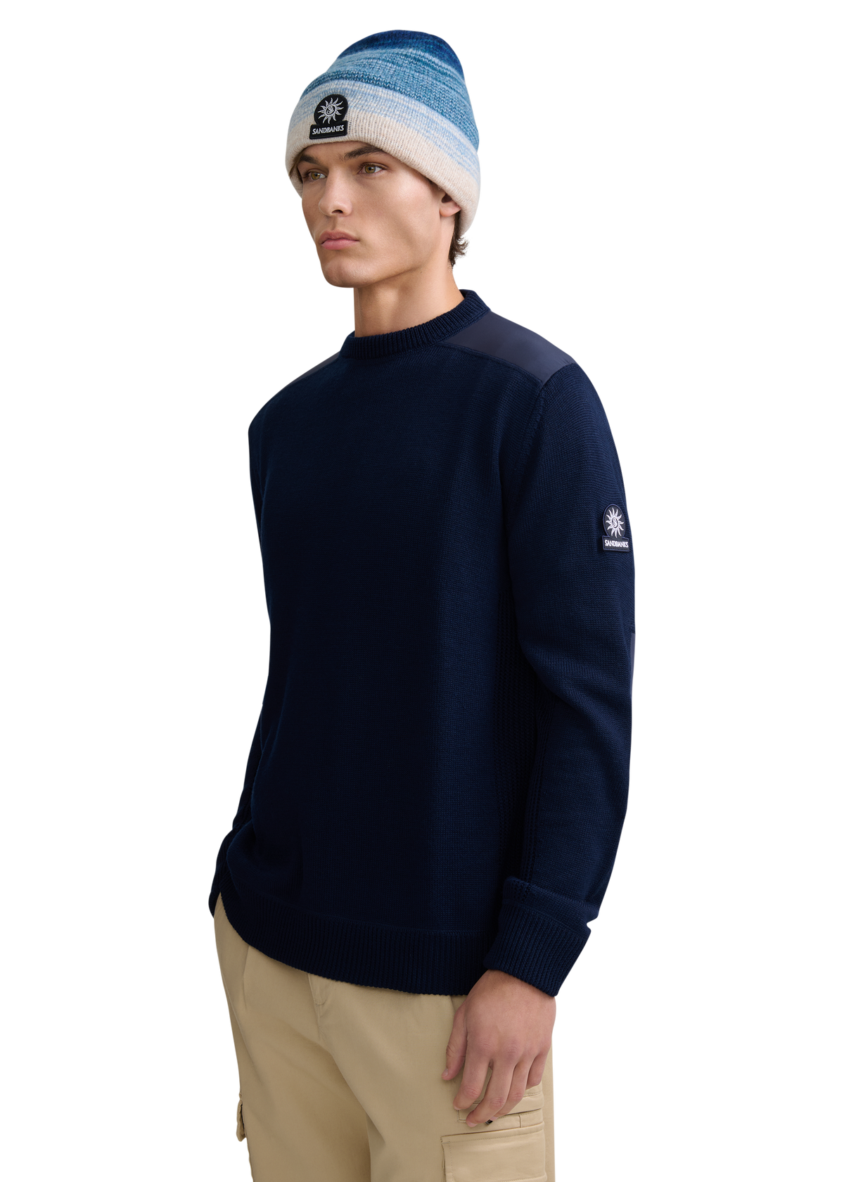Sandbanks Tech Knitted Jumper - Navy