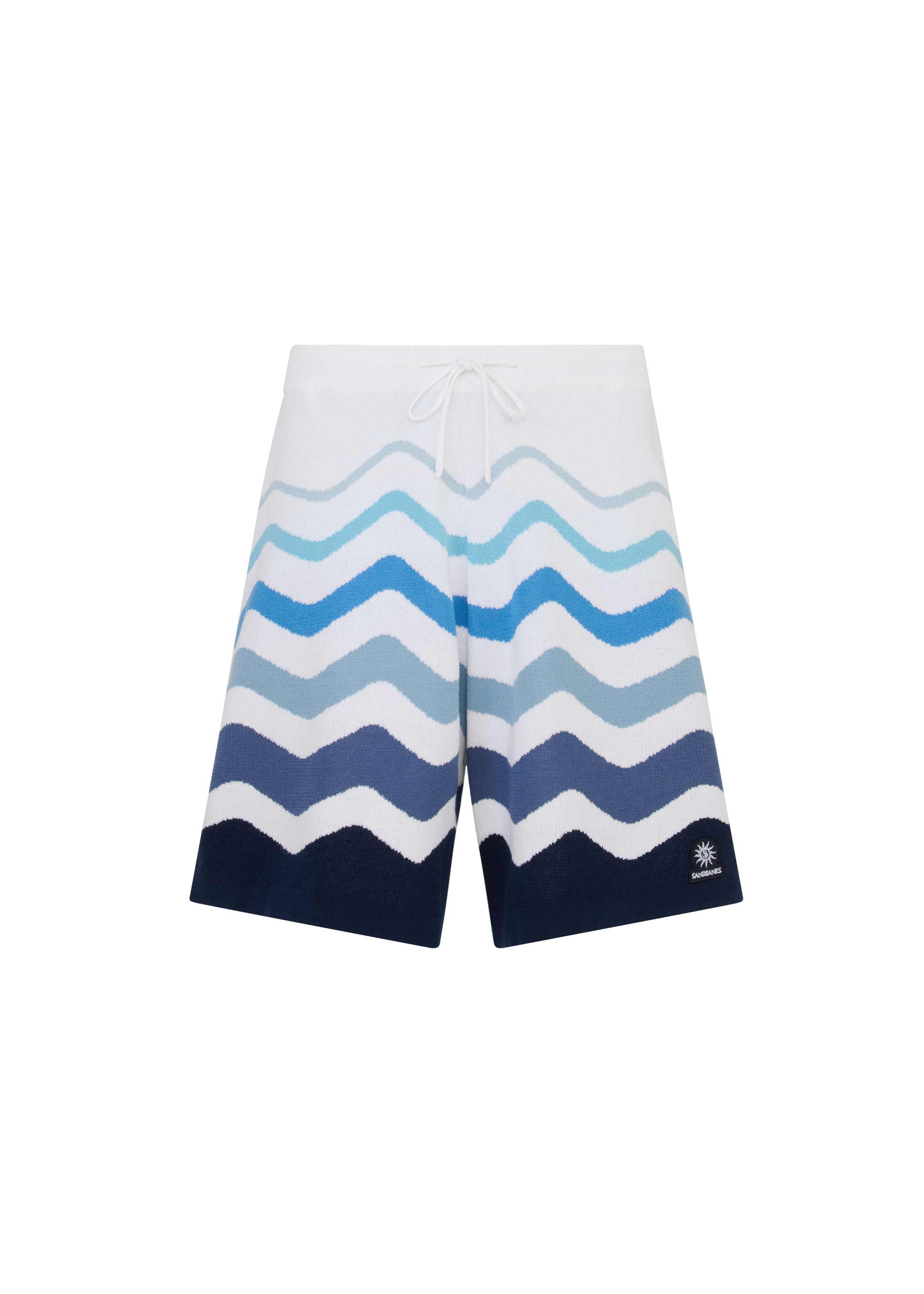 Gradient Wave Knitted Short - Blue