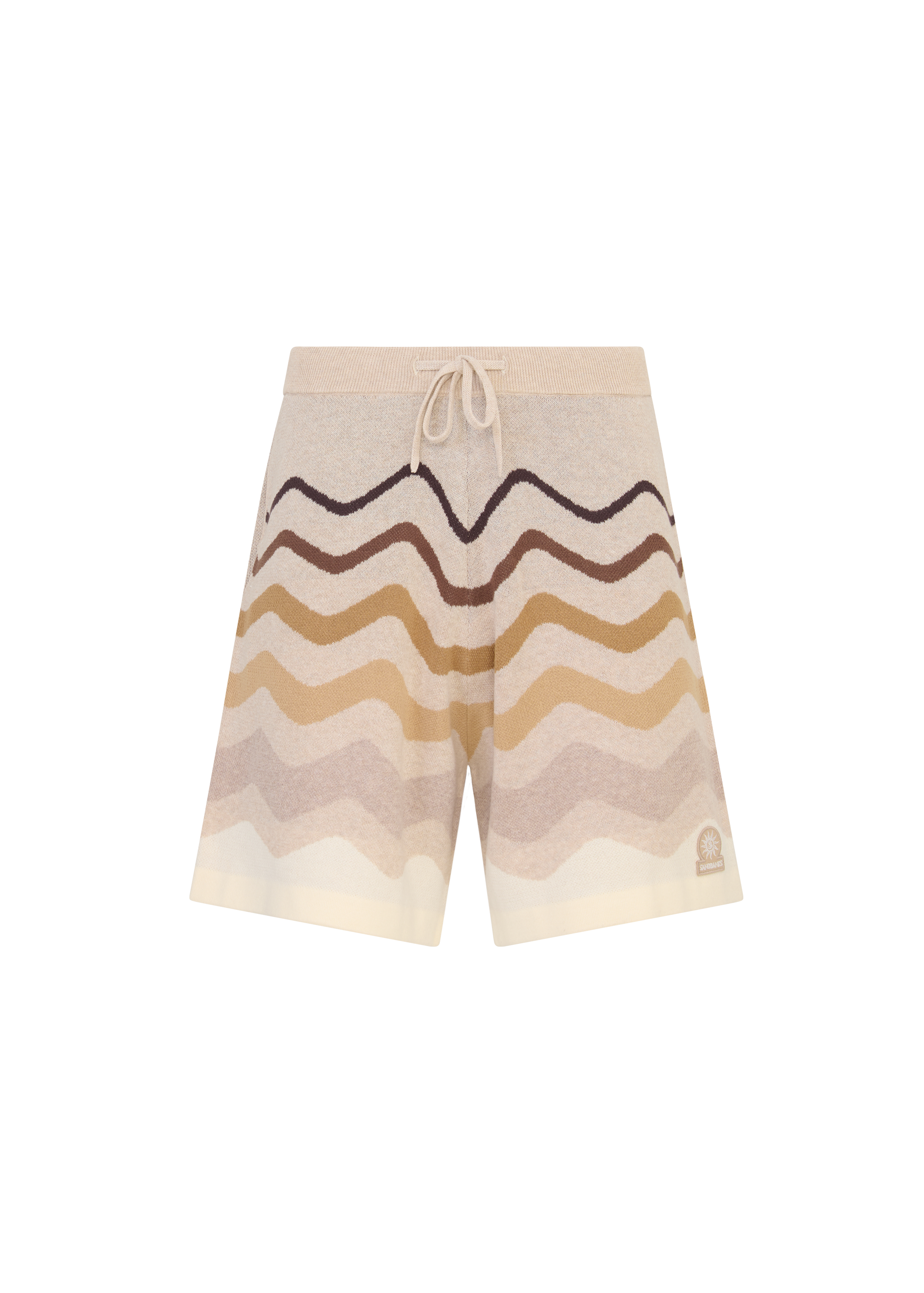 Gradient Wave Knitted Short - Stone