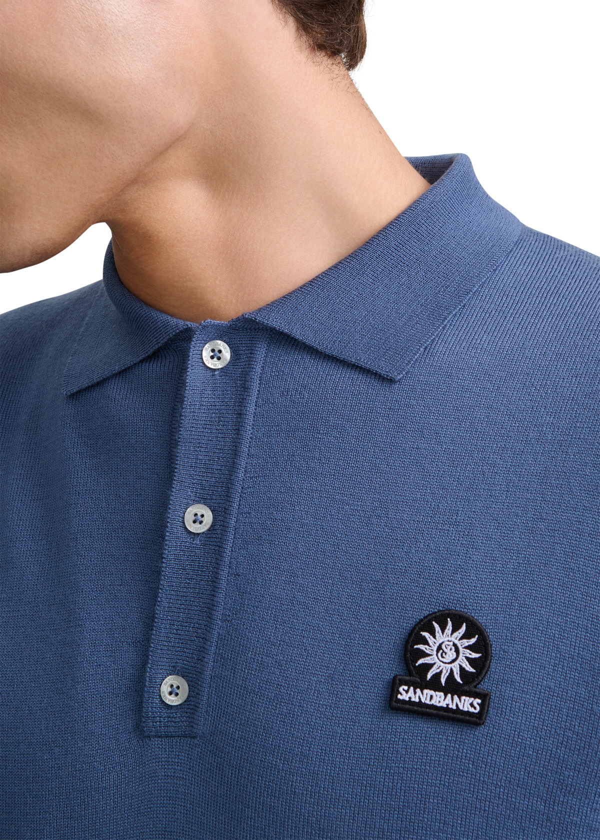 Merino Wool Button Polo Shirt - Teal