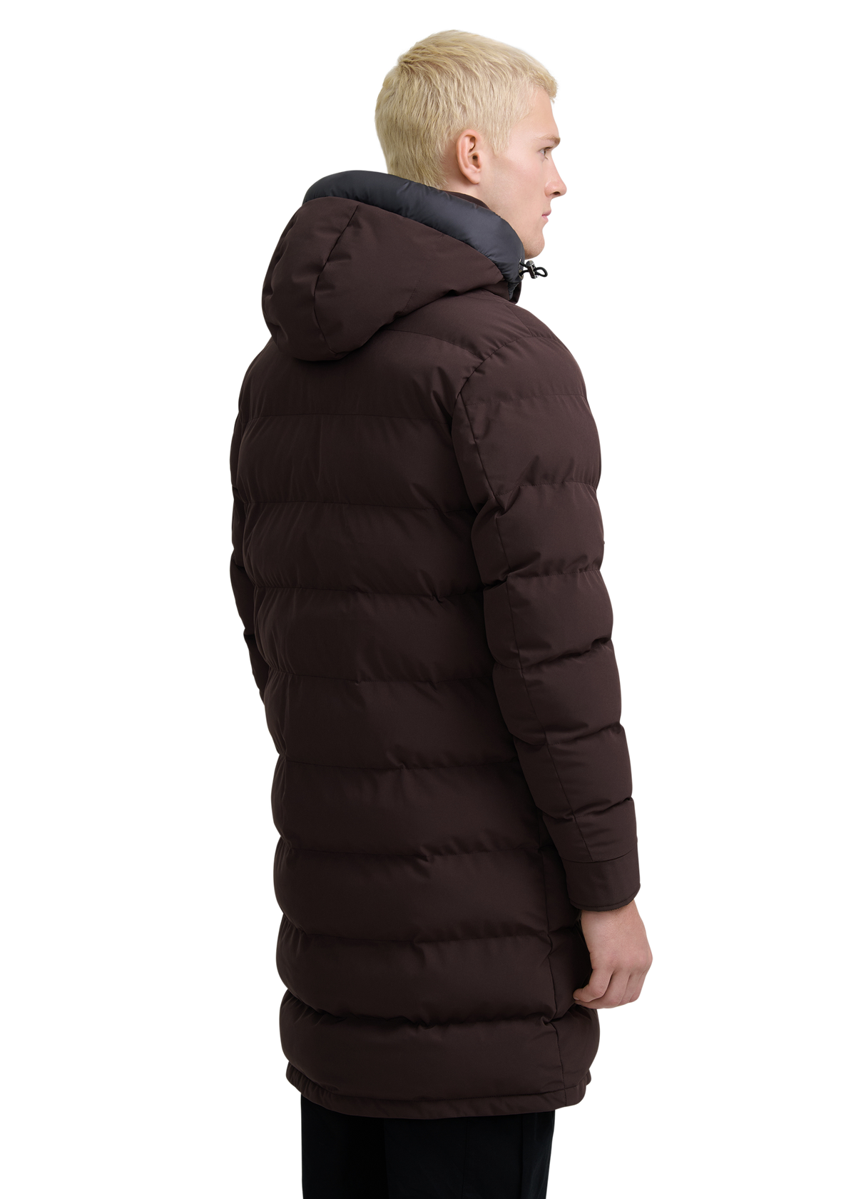 Sandbanks Branksome Long Puffer Jacket - Brown