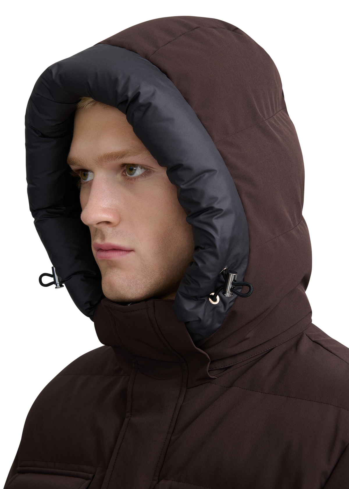 Sandbanks Branksome Long Puffer Jacket - Brown
