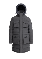 Sandbanks Branksome Long Puffer Jacket - Charcoal - Sandbanks