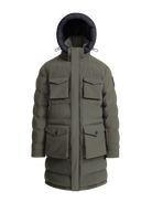 Sandbanks Branksome Long Puffer Jacket - Khaki - Sandbanks