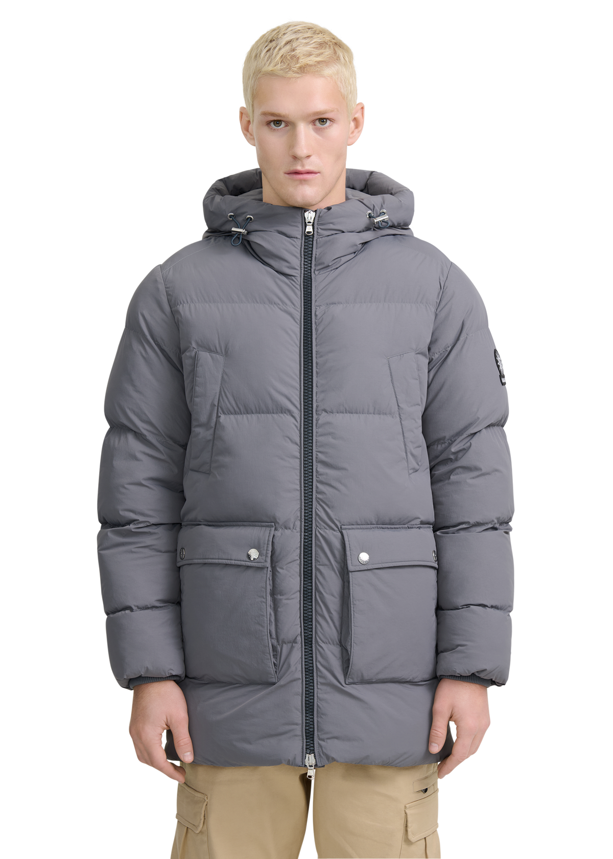 Valon Mid-Length Down Jacket - Charcoal