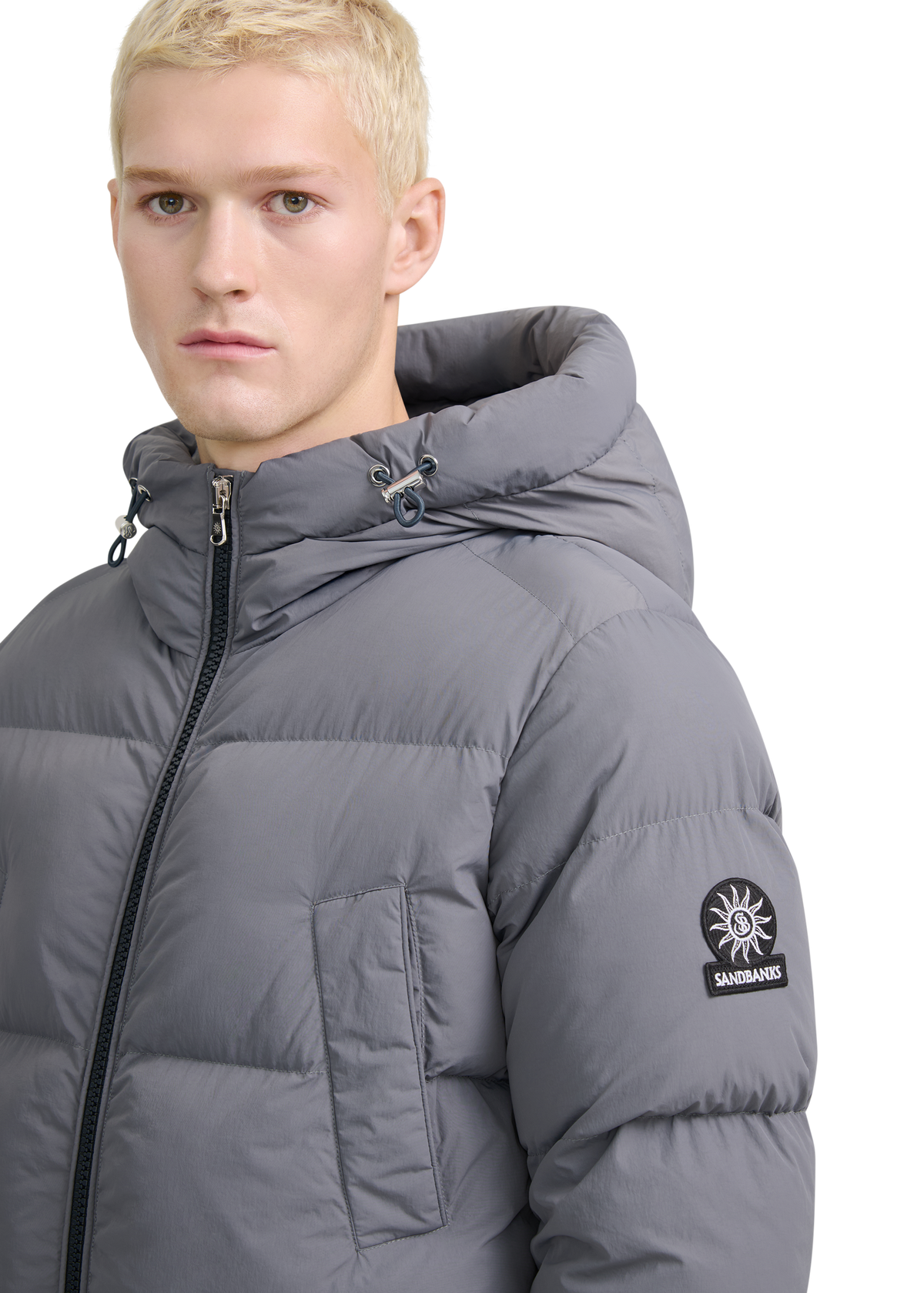 Valon Mid-Length Down Jacket - Charcoal