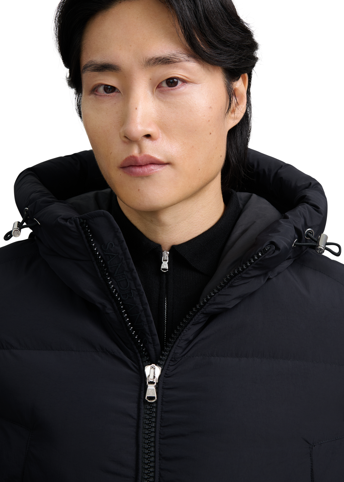 Valon Mid-Length Down Jacket - Black