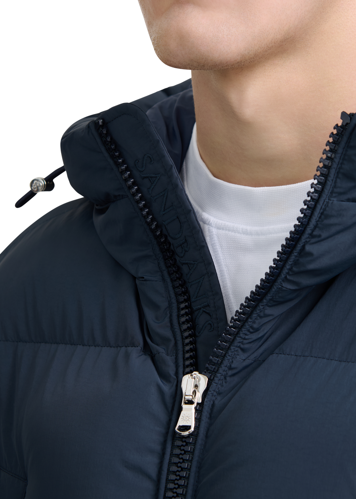 Valon Mid-Length Down Jacket - Navy