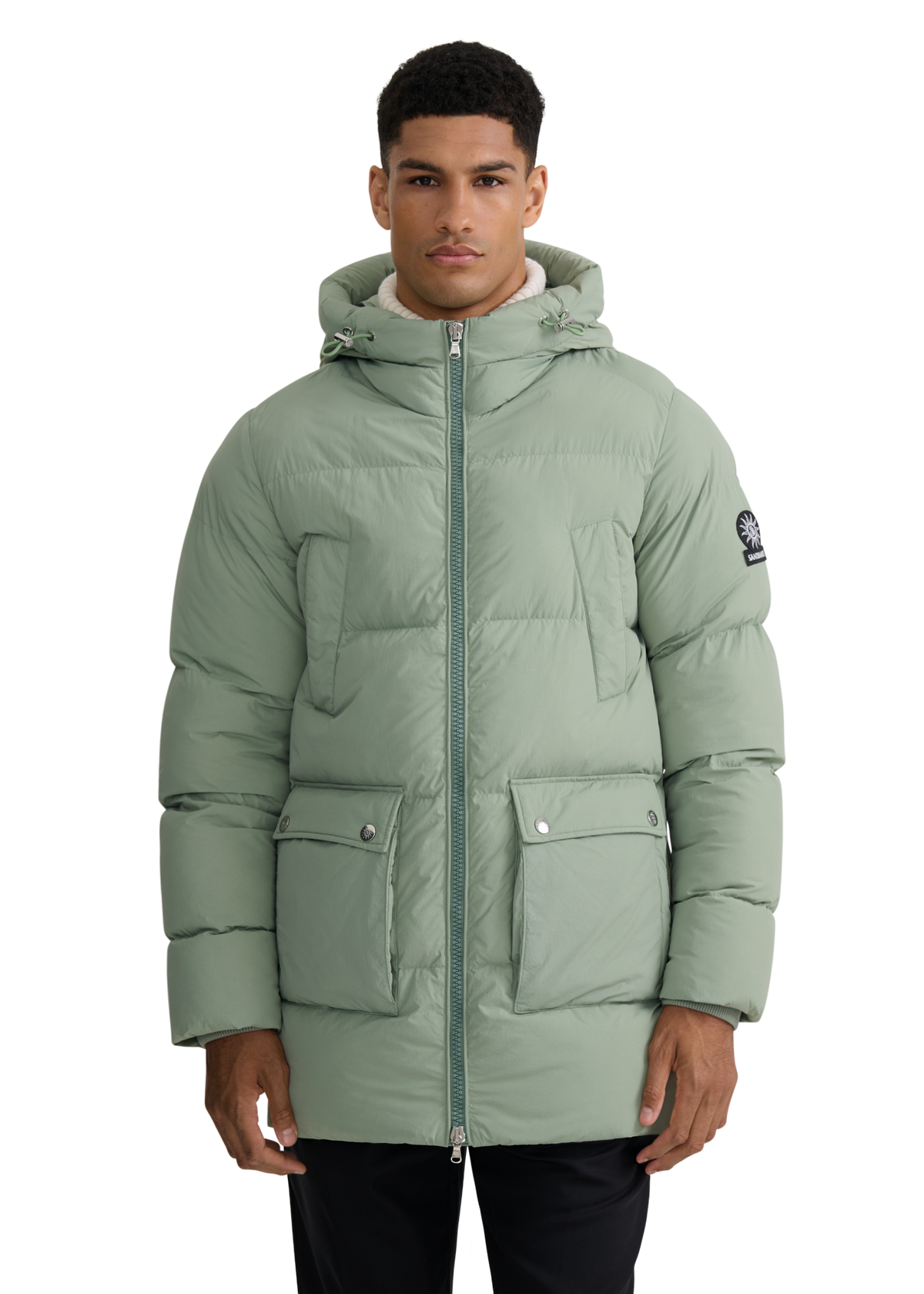Valon Mid-Length Down Jacket - Sage