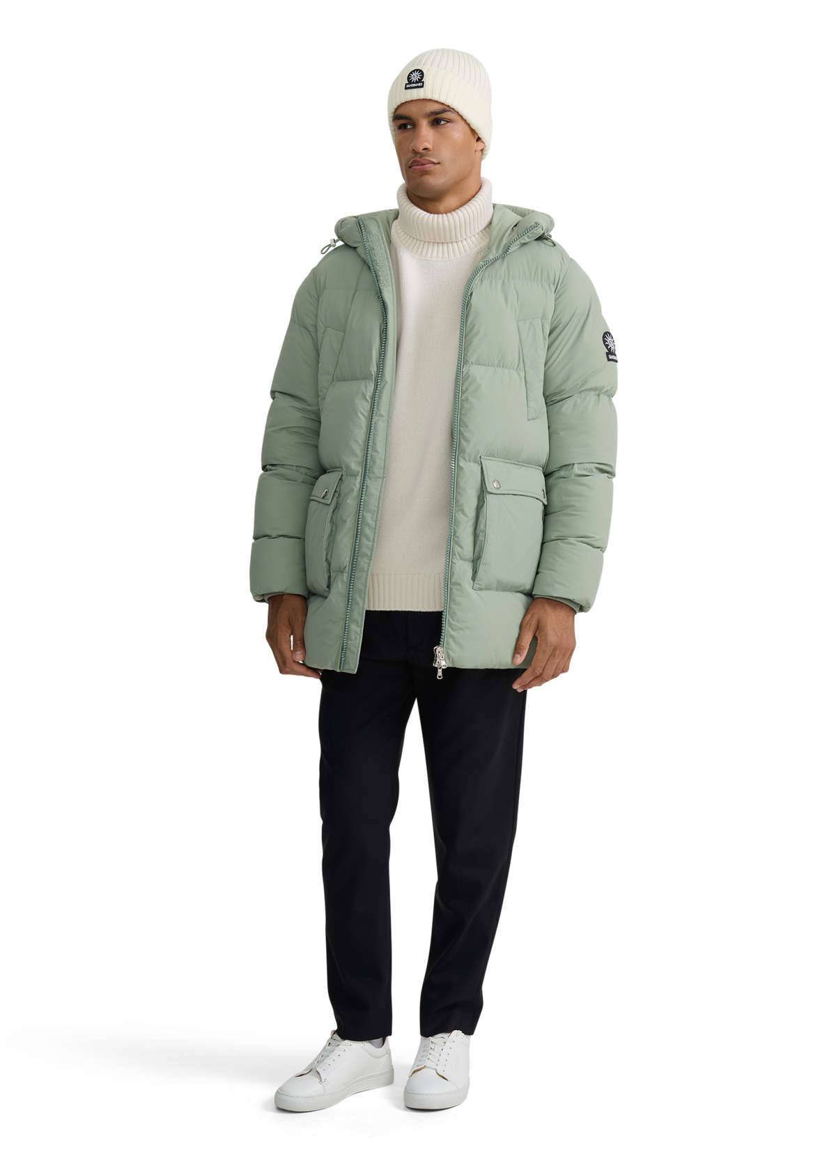 Valon Mid-Length Down Jacket - Sage