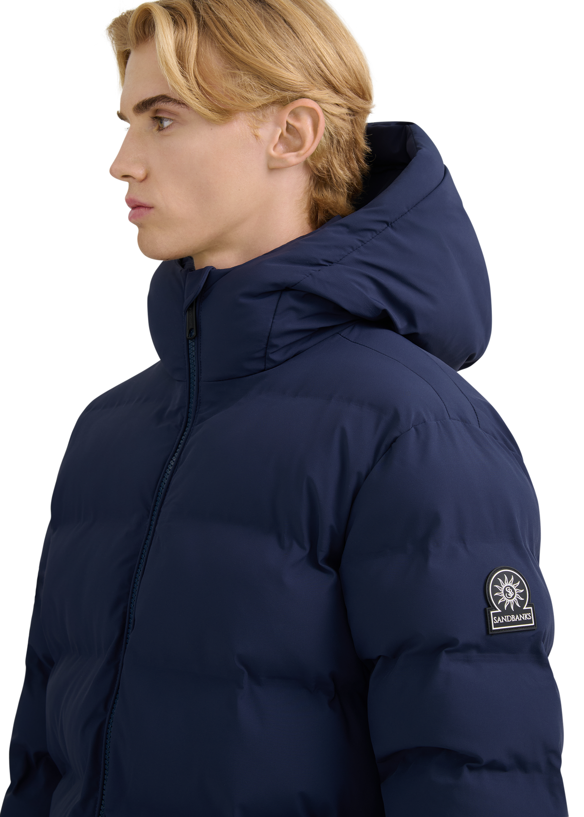 Atlas Longline Waterproof Puffer Jacket - Navy