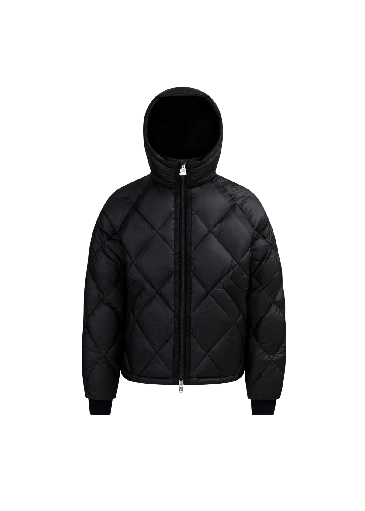 Diamond Quilted Down Jacket - Black