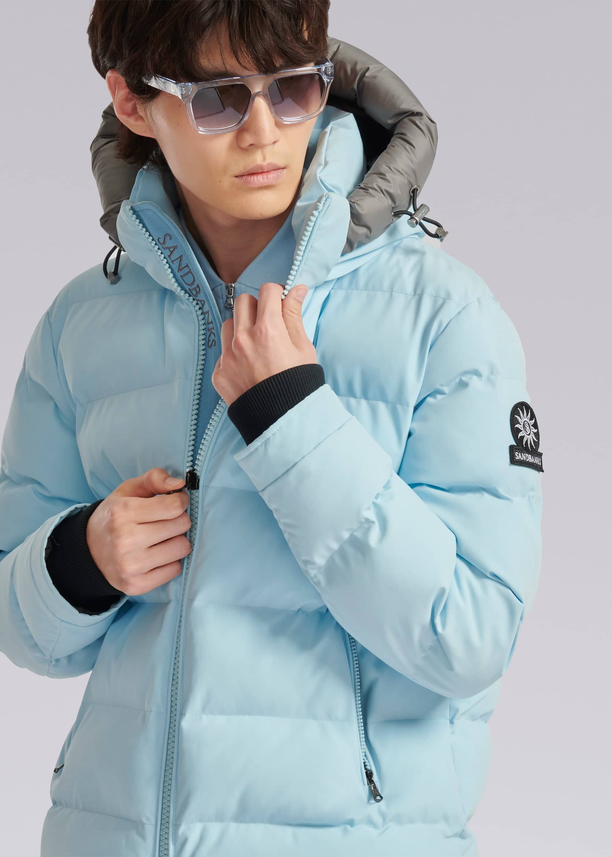 Sandbanks Banks Puffer Jacket - Crystal Blue - Sandbanks
