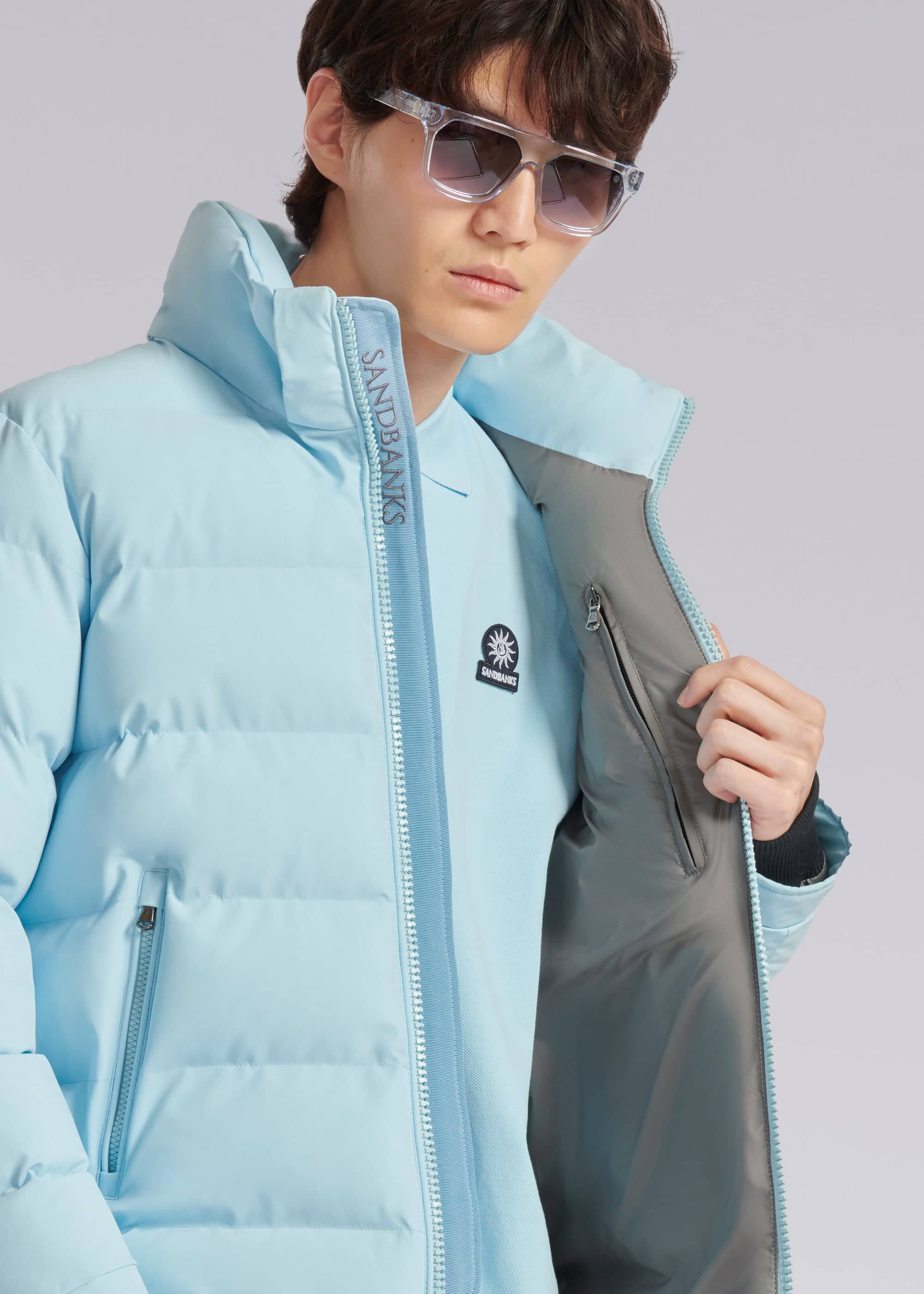 Sandbanks Banks Puffer Jacket - Crystal Blue - Sandbanks