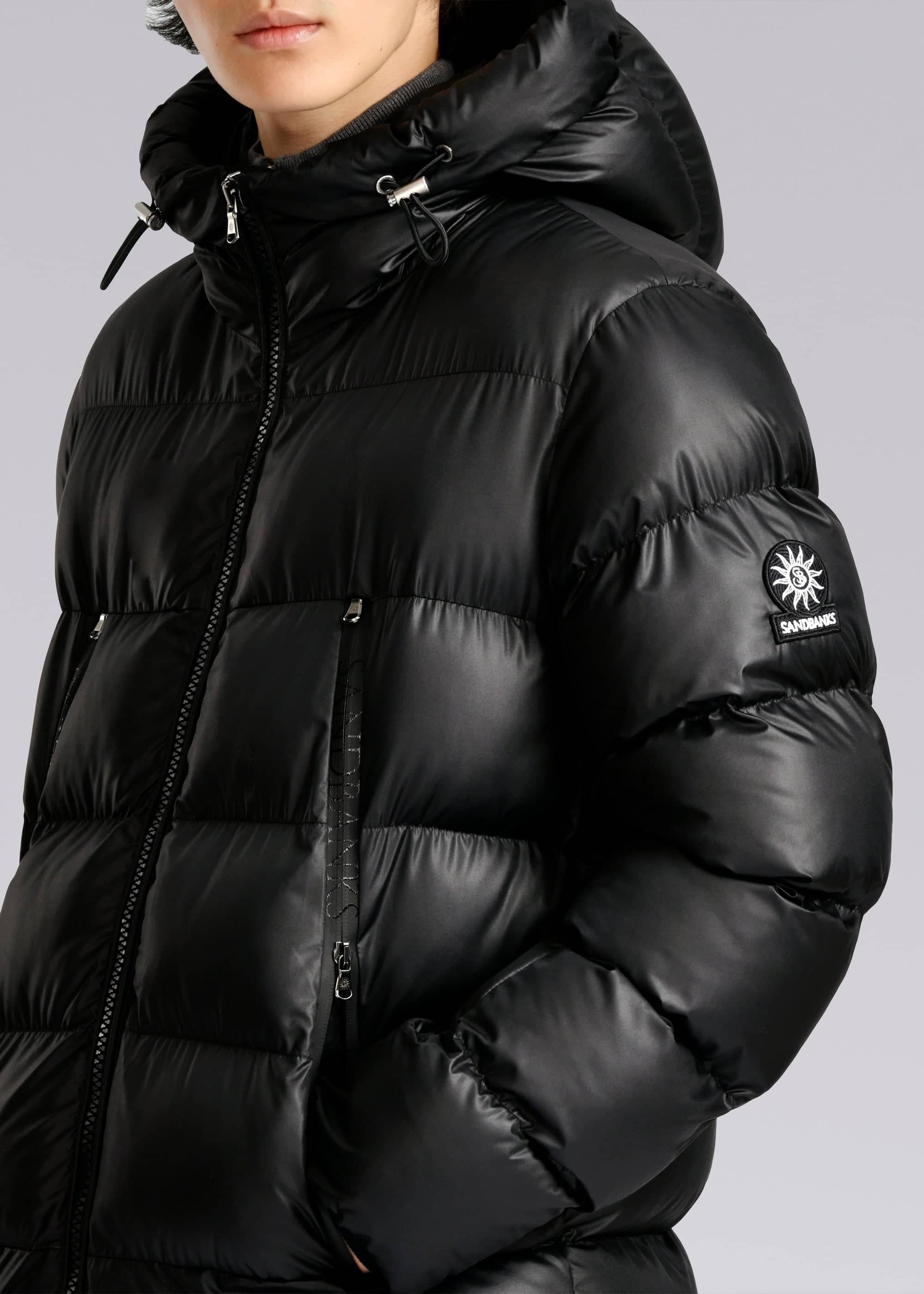 Sandbanks Ravine Mid Puffer Jacket - Black - Sandbanks