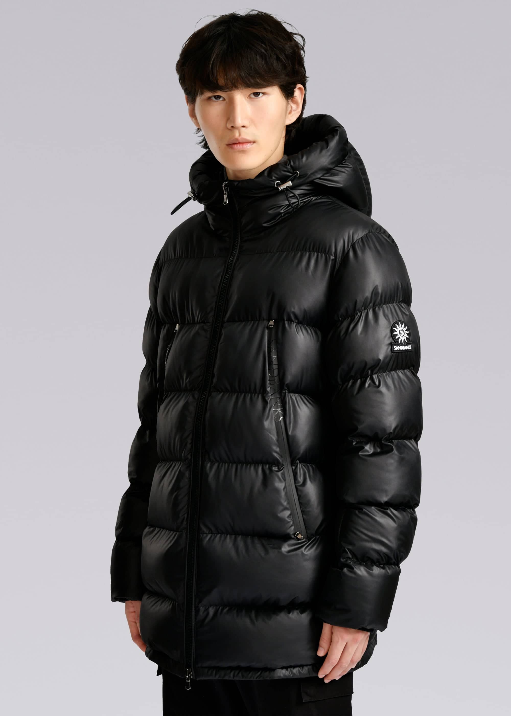 Sandbanks Ravine Mid Puffer Jacket - Black - Sandbanks