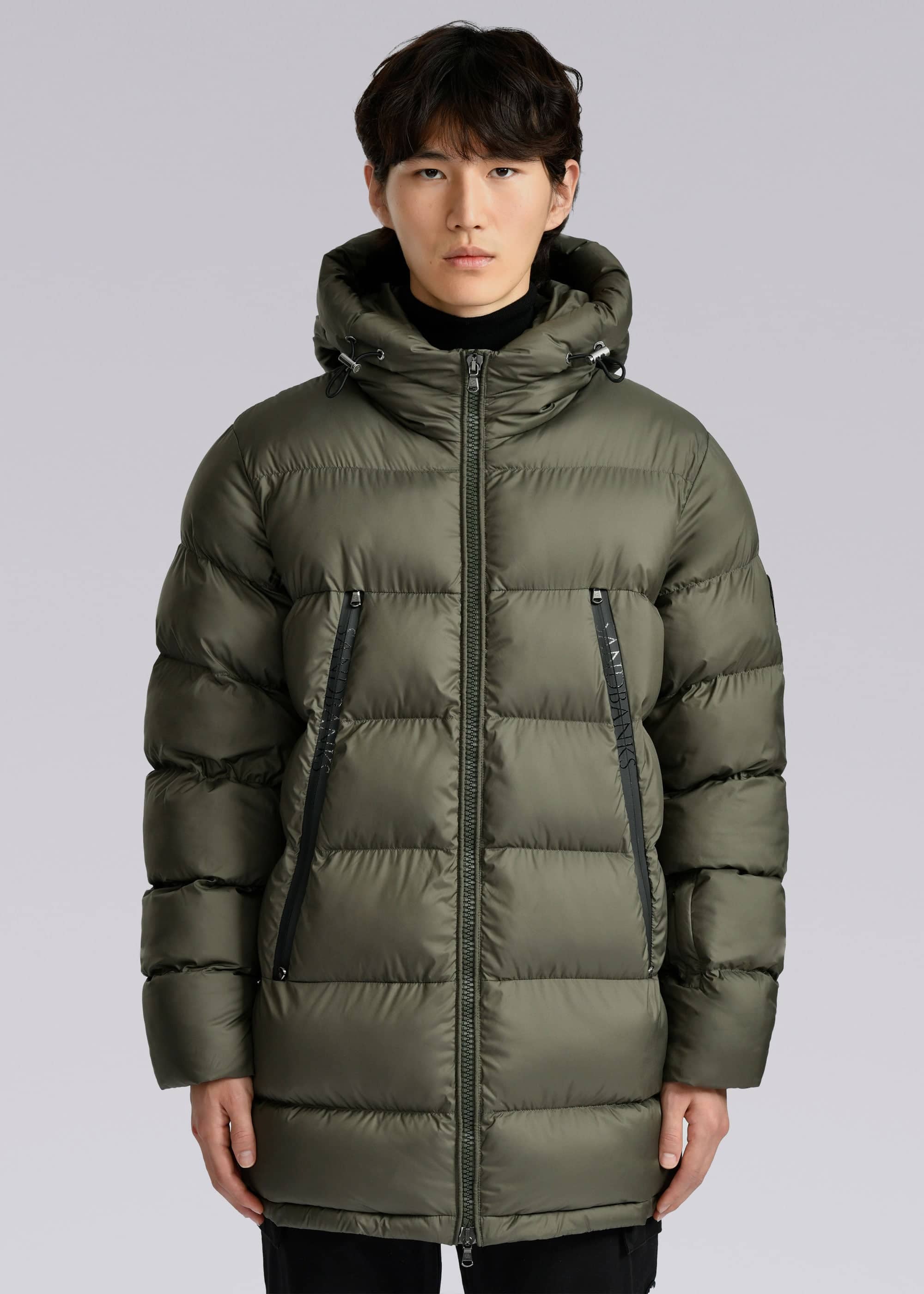 Sandbanks Ravine Mid Puffer Jacket - Khaki - Sandbanks
